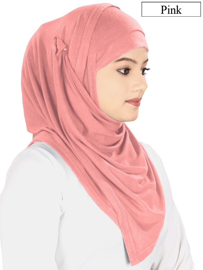 Soft Viscose Jersey Hijab & Band Set - Breathable Muslim Headscarf for Women - Islamic Modest Headwear for Daily Wear & Special Occasions
