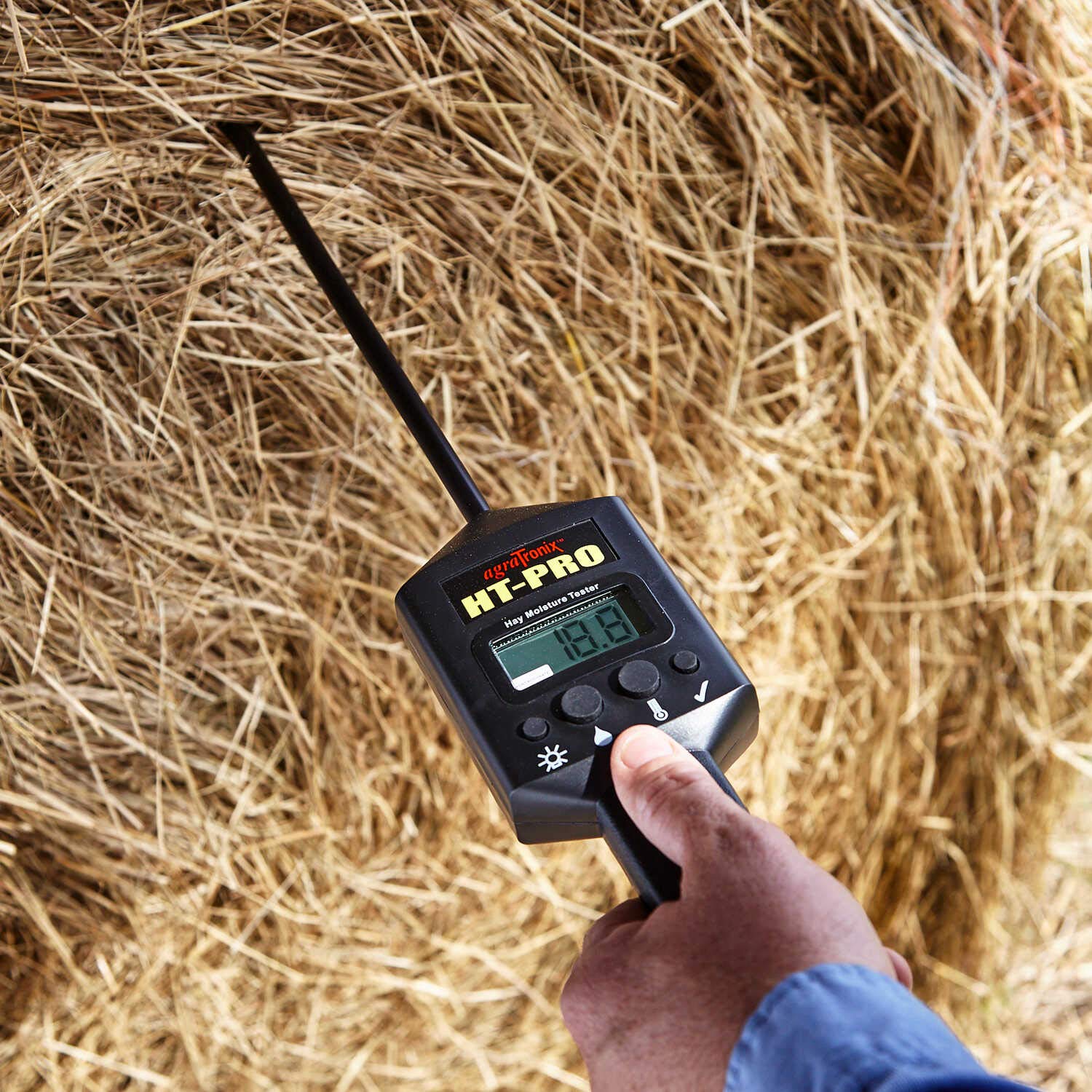 AgraTronix HT-Pro Digital Hay Bale Moisture Tester - Accurate Farm & Ranch Forage Testing for Alfalfa, Straw & Feed Storage | Perfect for Agriculture, Livestock & Crop Management