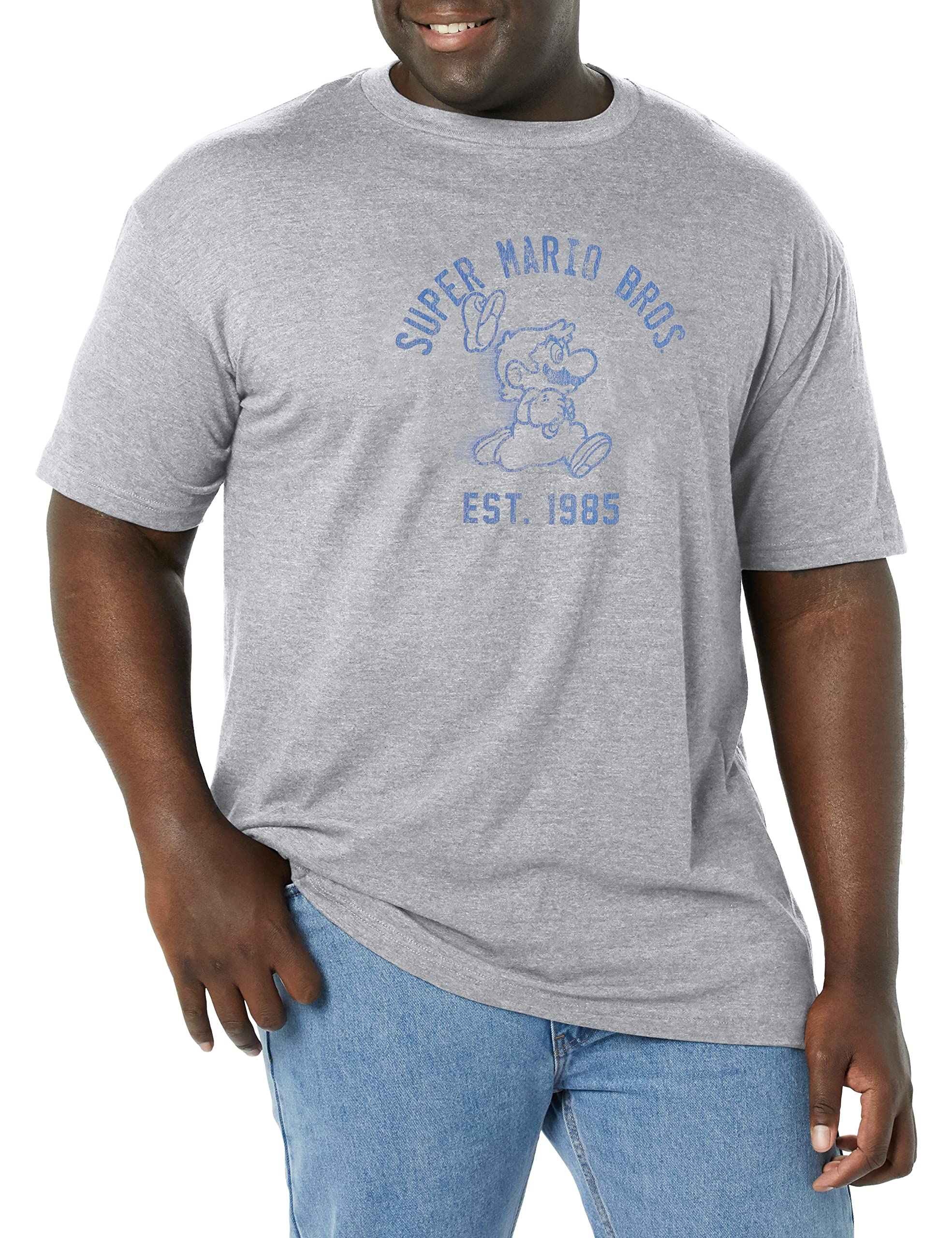 Super Mario Bros Nintendo Men's Graphic T-Shirt - Official Licensed Video Game Merchandise for Fans, Gifts for Gamers - Perfect for Cosplay, Gaming Events & Casual Wear