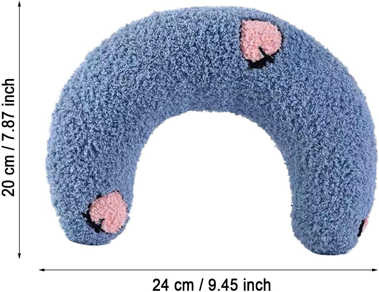 Calming Pillow for Dogs - Ultra Soft Fluffy Pet Bed & Neck Support Pillow for Small Dogs | Anxiety Relief, Cozy Half Donut Cuddler Toy (A) - Perfect for Crate Training, Travel & Home Comfort
