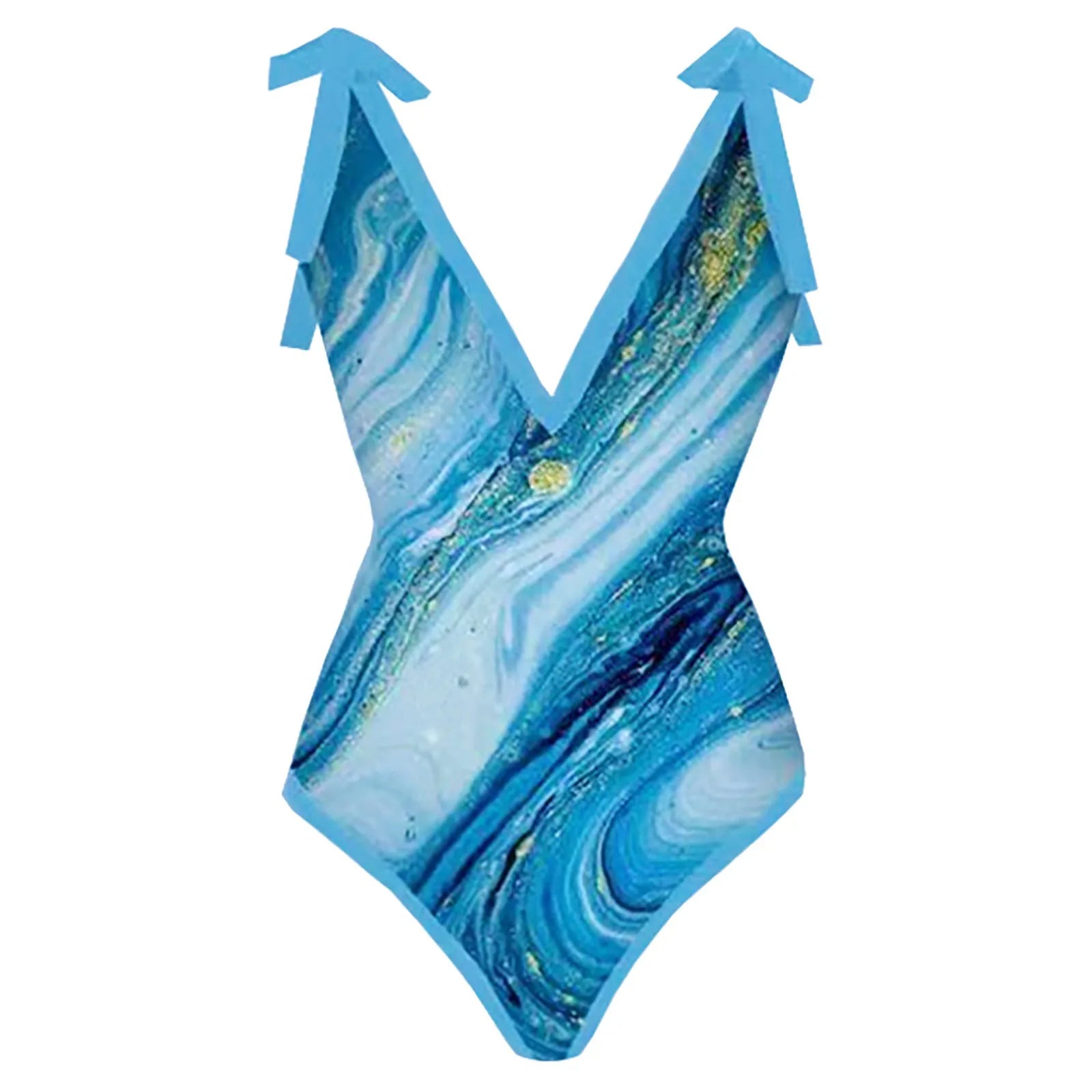Women's One Piece Monokini Swimsuit with Skirt Cover Up - Color Contrast Hawaiian Bathing Suit for Beach, Pool & Vacation | Trajes De Baño Mujer