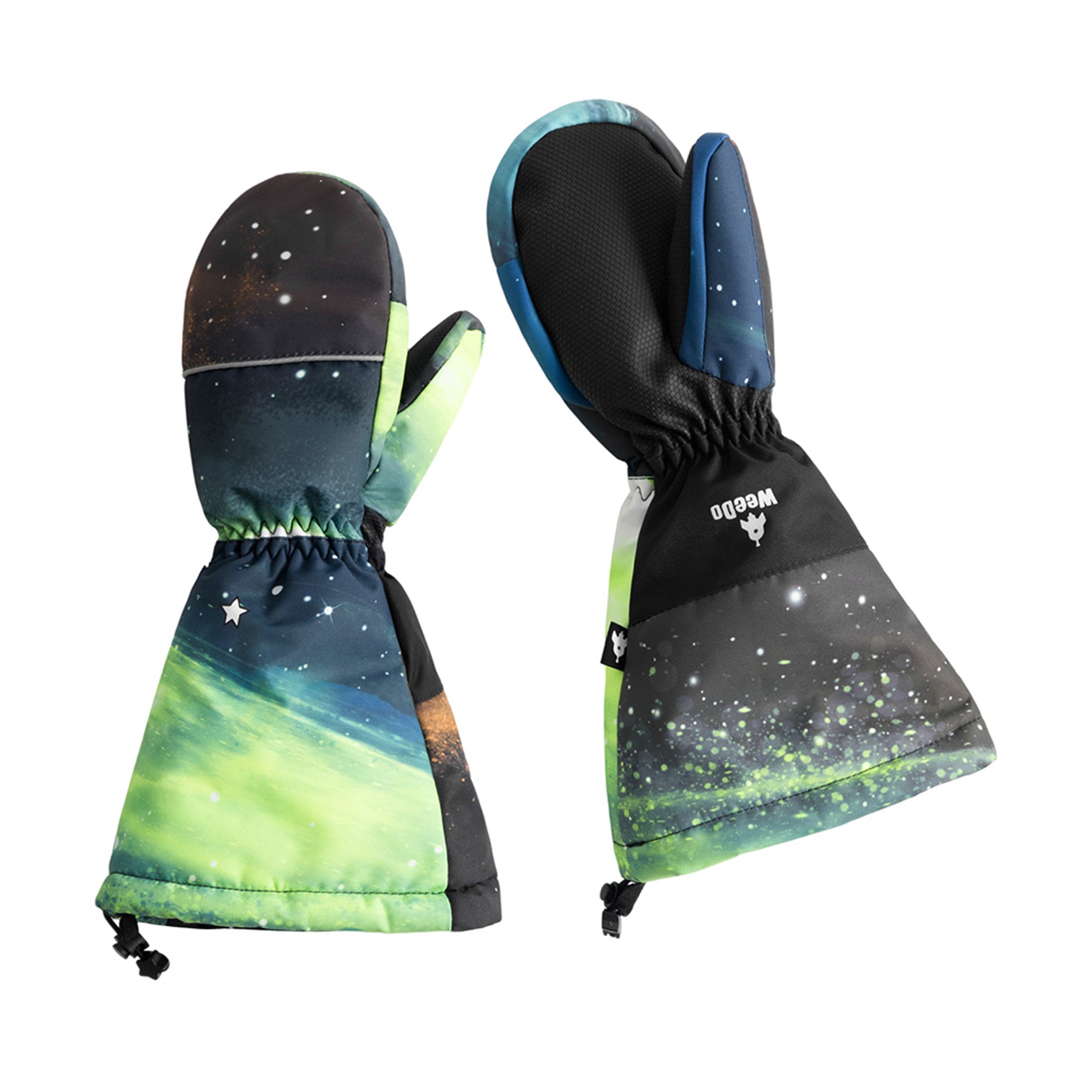 Weedo Space Cosmos Ski Mittens - Waterproof & Warm Winter Gloves for Men & Women - Perfect for Skiing, Snowboarding & Outdoor Adventures