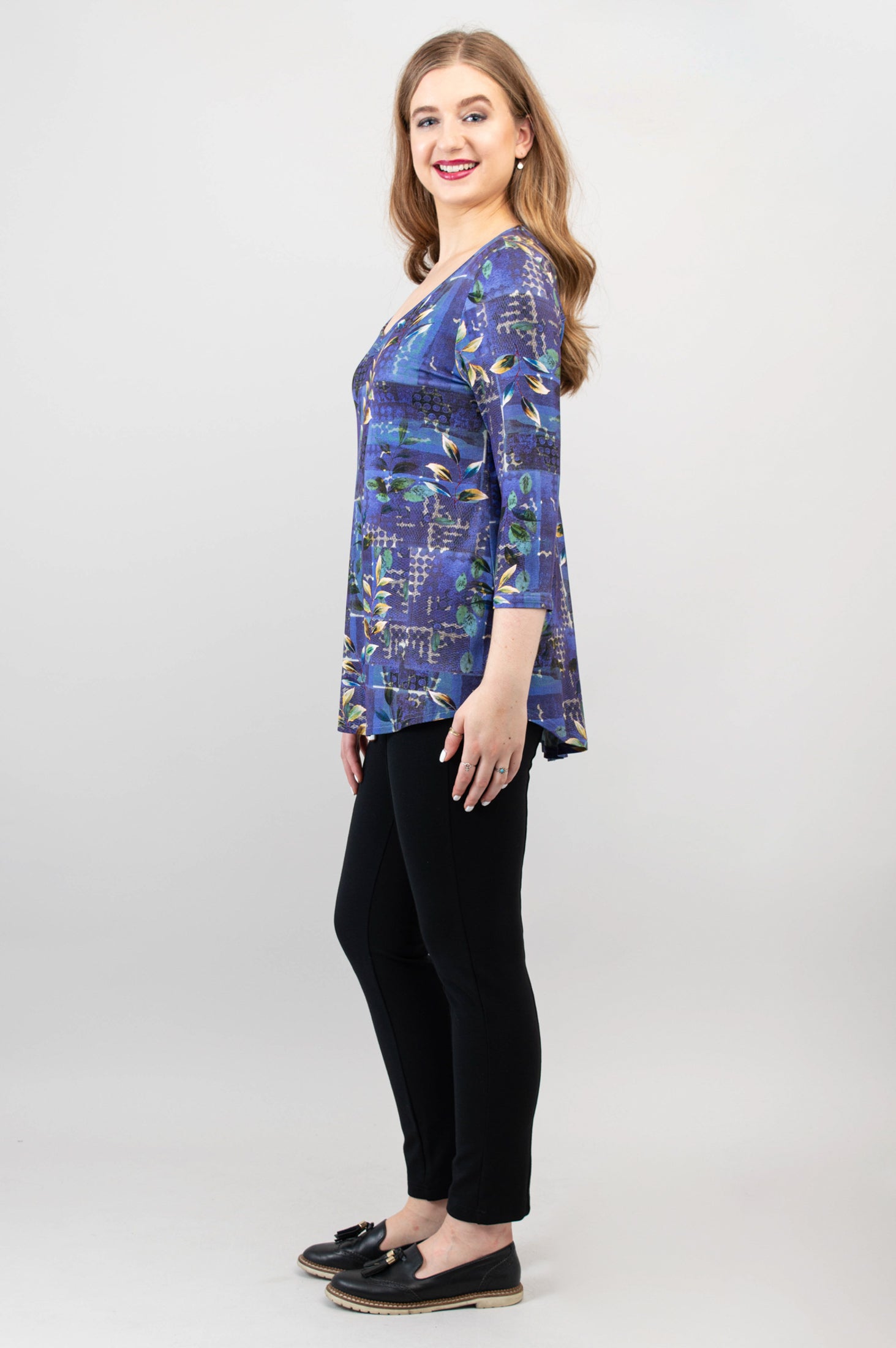 Franny Top Women's Winter Fashion - Soft Bamboo Fabric Long Sleeve Blouse for Casual Wear & Office Outfits