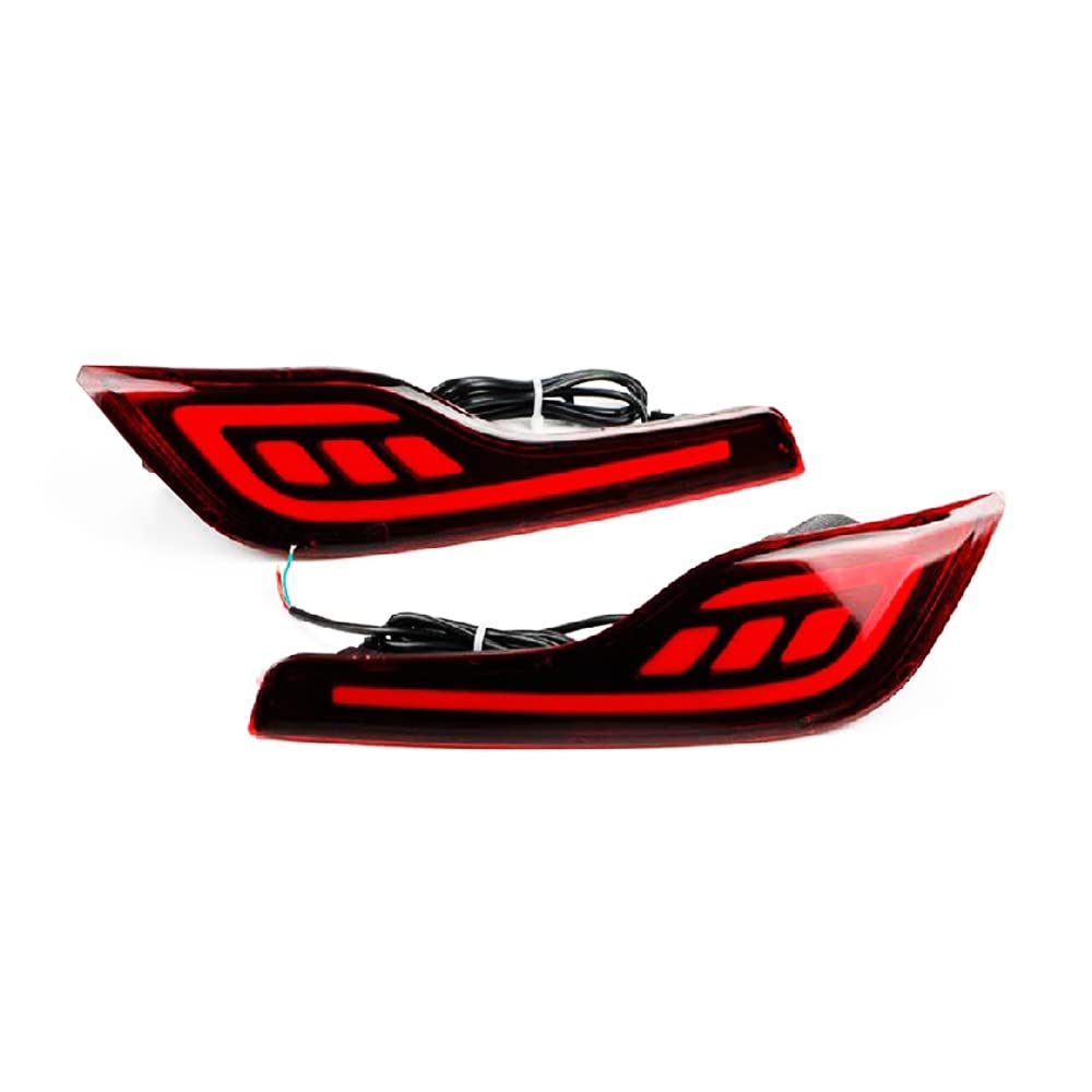 2Pcs LED Rear Bumper Reflector Brake Tail Fog Light Lamp for Honda CRV 2017-2021 - High Visibility Safety Lights for Night Driving & Bad Weather Conditions