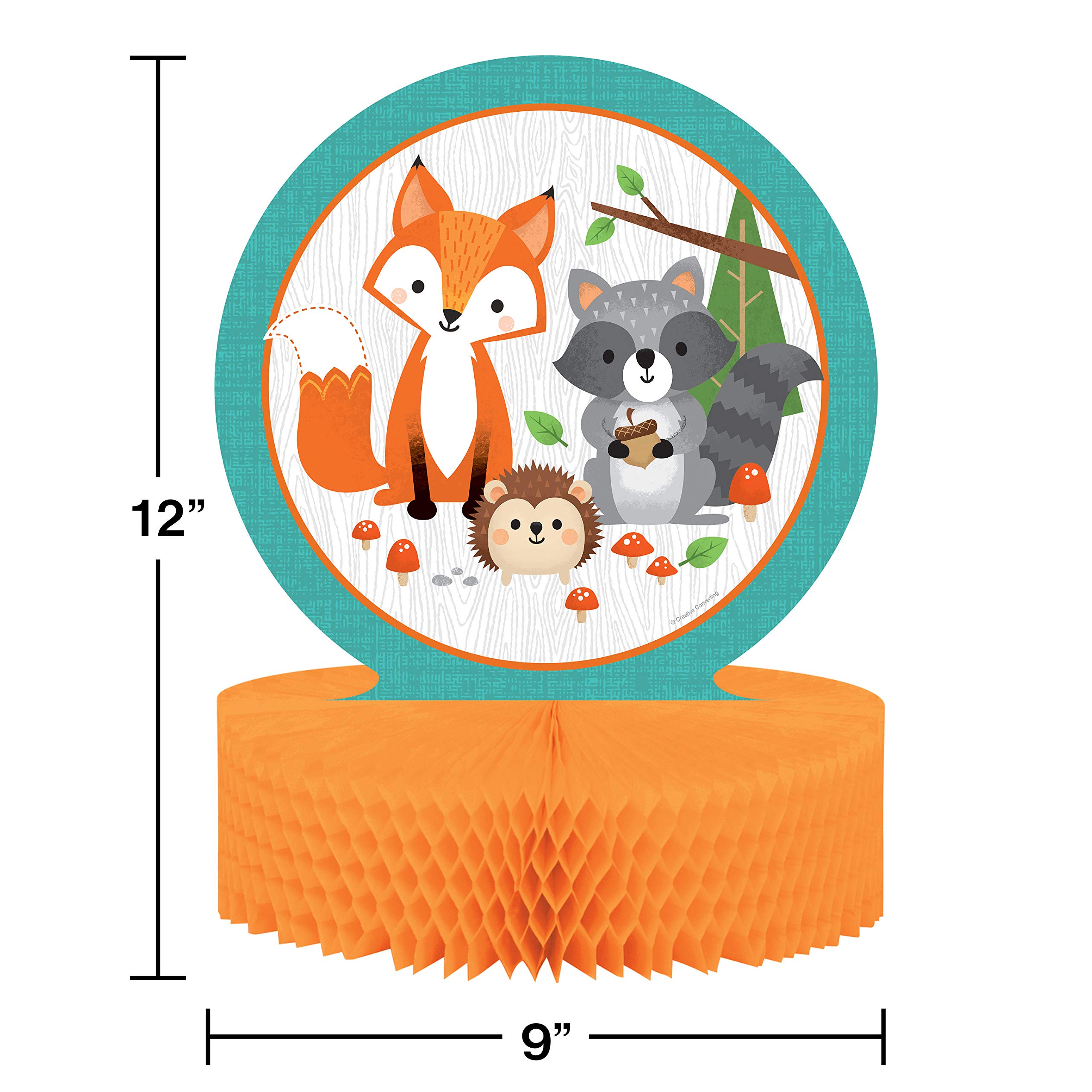 Woodland Party Supplies Set - Forest Animal Birthday Banner, Wild One Themed Decor, First Birthday Party Kit with Paper Plates, Napkins & Table Centerpiece (66 Count) - Perfect for Baby Showers, Kids Birthday Parties & Outdoor Celebrations