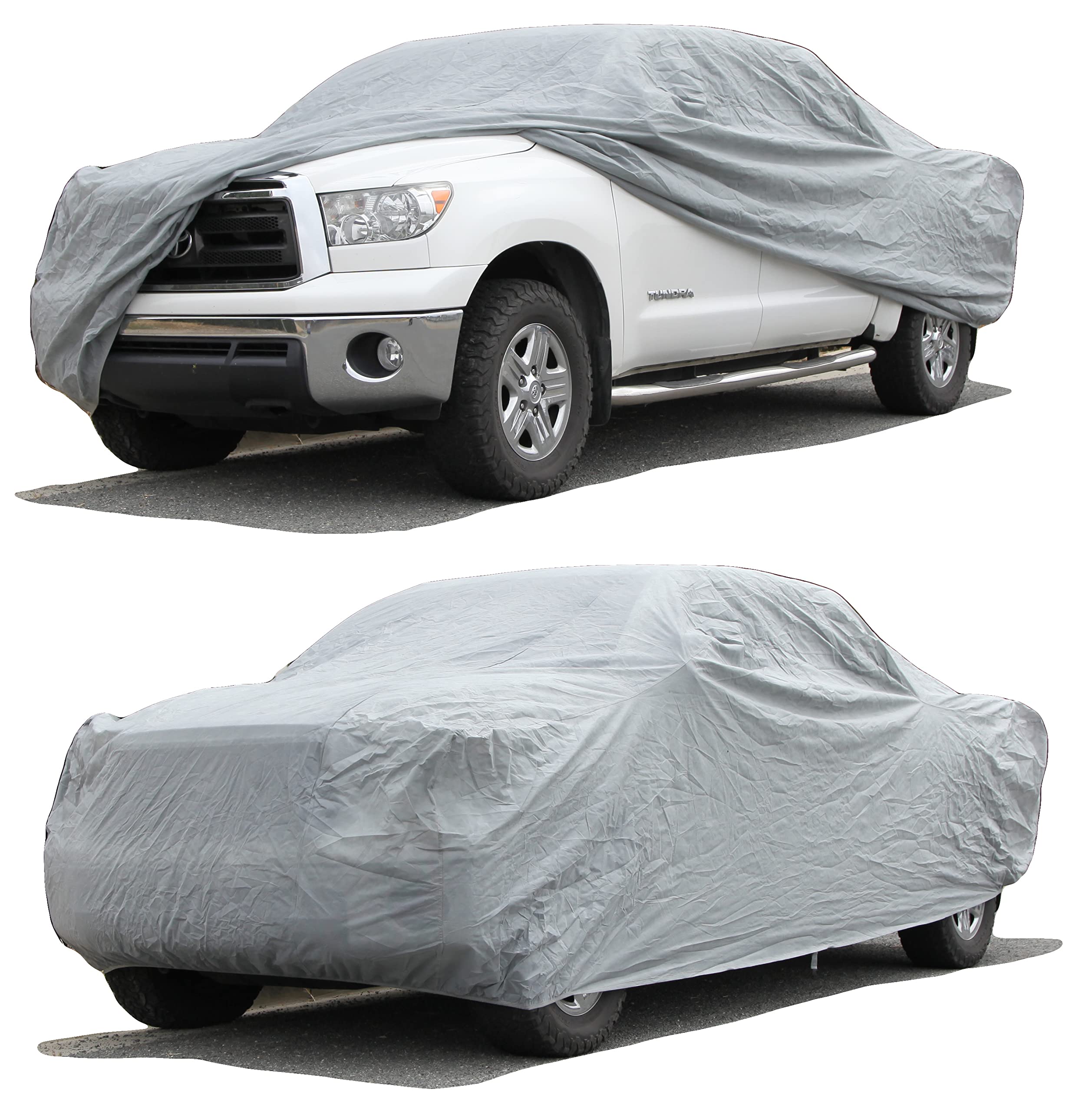 2021-2025 Toyota Tundra Double Cab 6.5ft Bed Truck Cover - XTREMECOVERPRO Diamond Series Waterproof Car Cover (Grey) - All Weather Protection for Parking, Storage & Outdoor Use