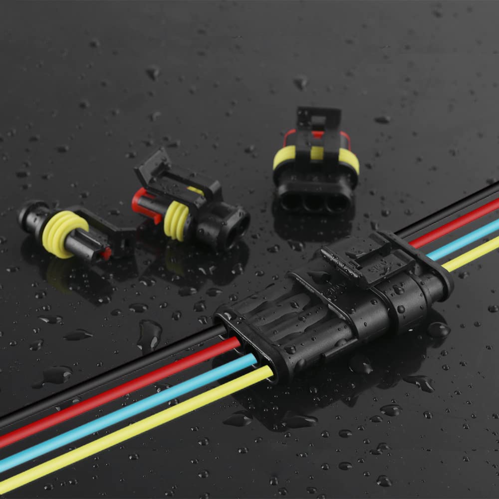 MUYI 763PCS Waterproof Electrical Wire Connectors Kit - 1/2/3/4/5/6 Pin Male & Female Automotive Connectors with Key Pin Extractor for Car, Marine, RV & Outdoor Wiring Projects