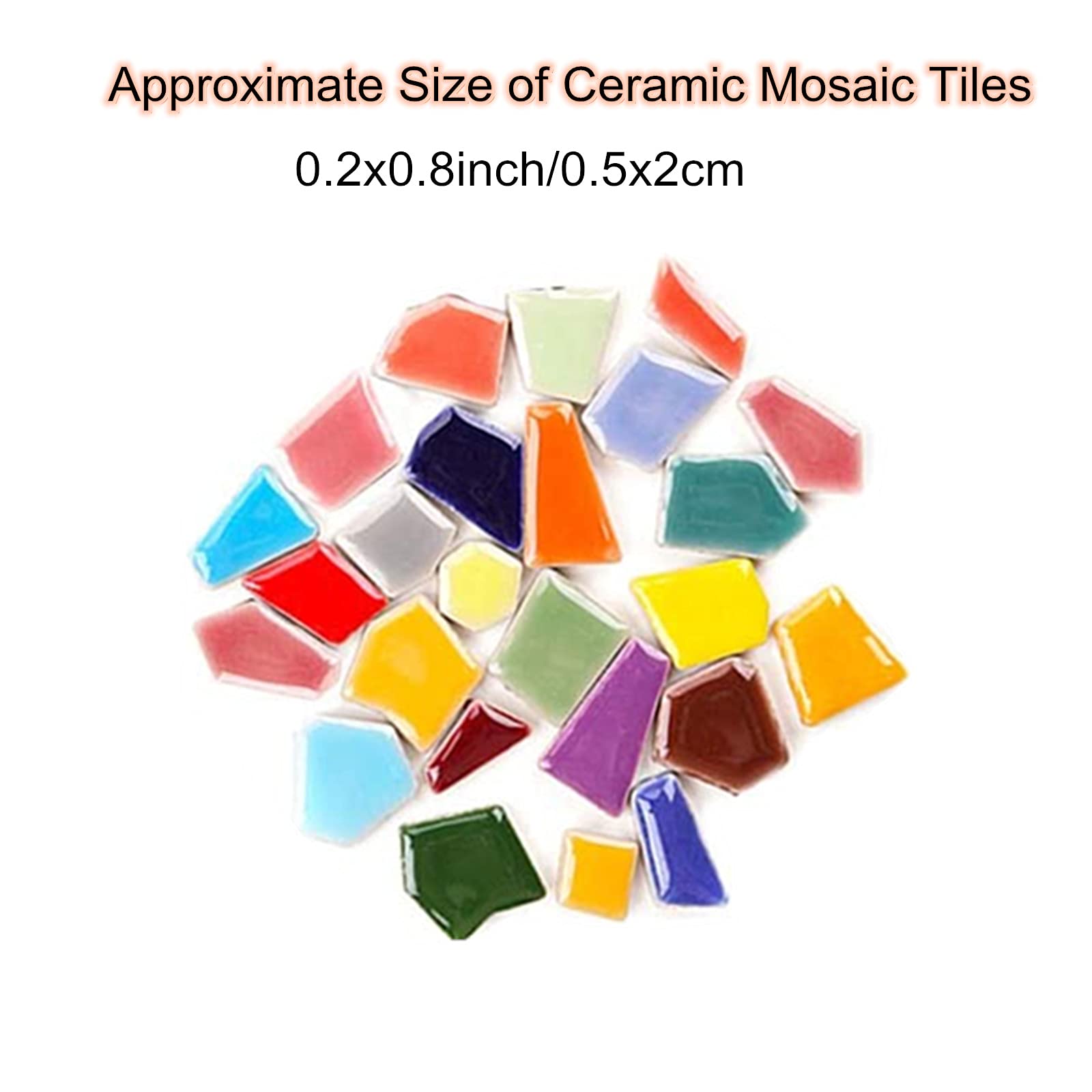 200g Blue Mixed Irregular Ceramic Mosaic Tiles 0.2