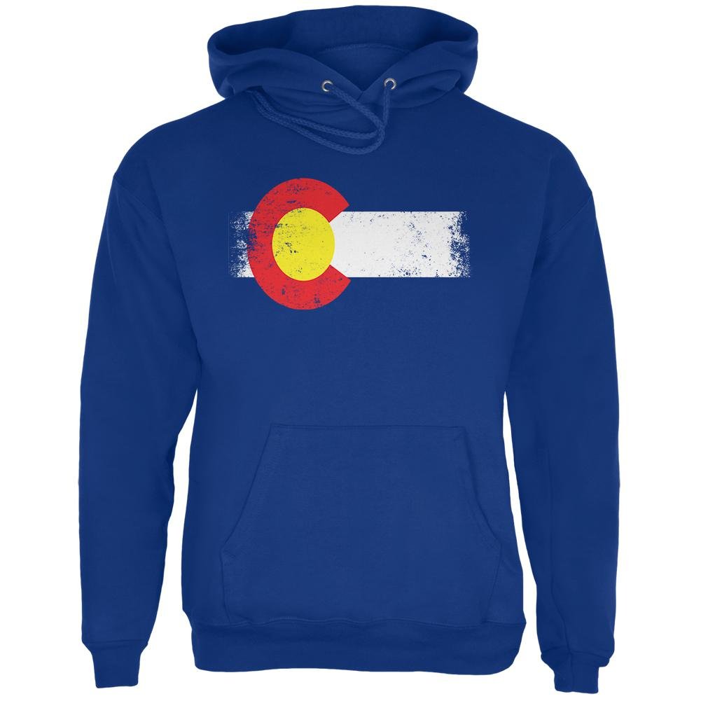 Old Glory Born and Raised Colorado State Flag Men's Hoodie - Patriotic Pullover for Outdoor Activities & Casual Wear