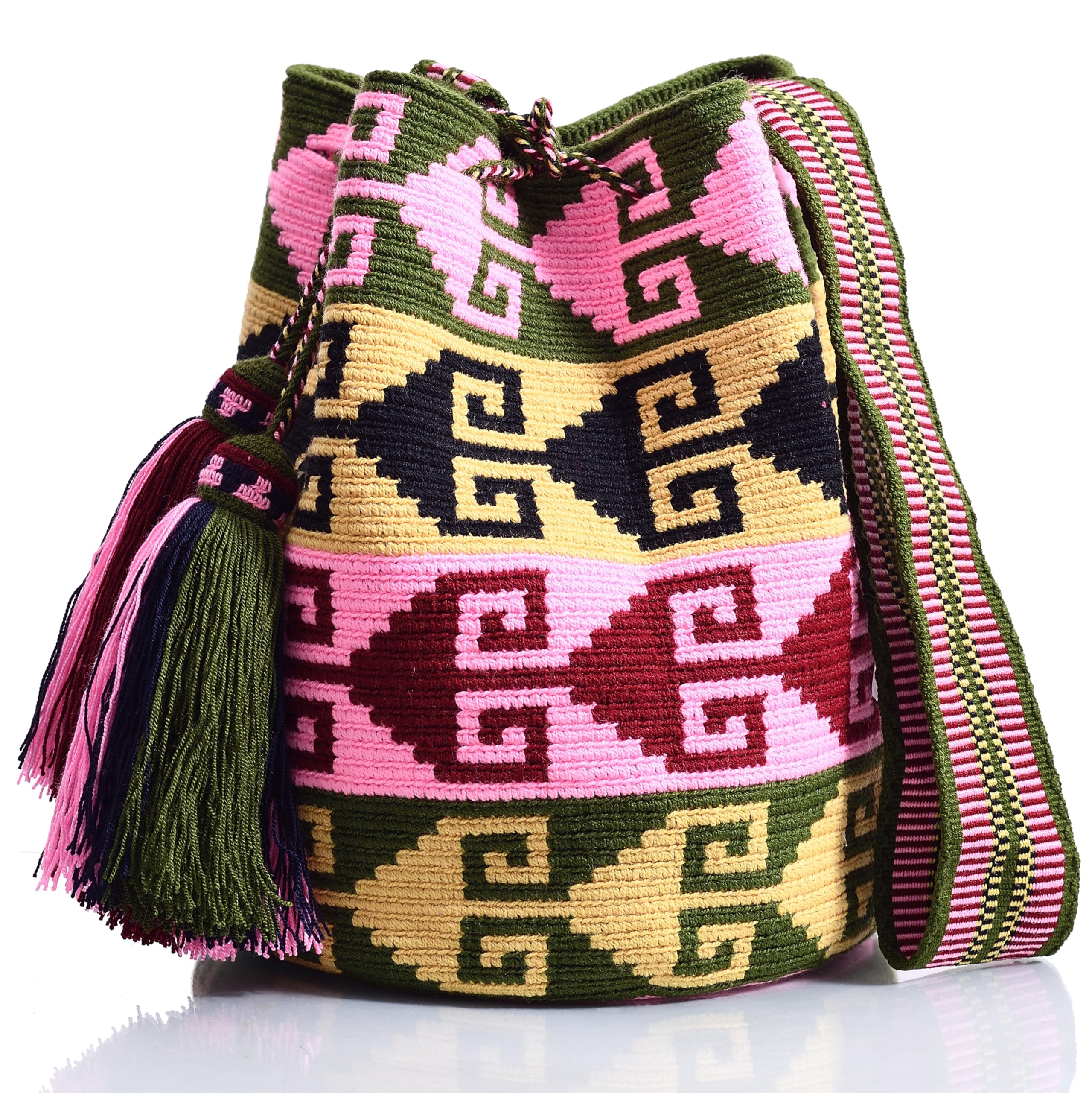 WYOU Designer Collection Wayuu Crochet Bag - Large Handmade Tote for Women, Beach, Travel & Everyday Use