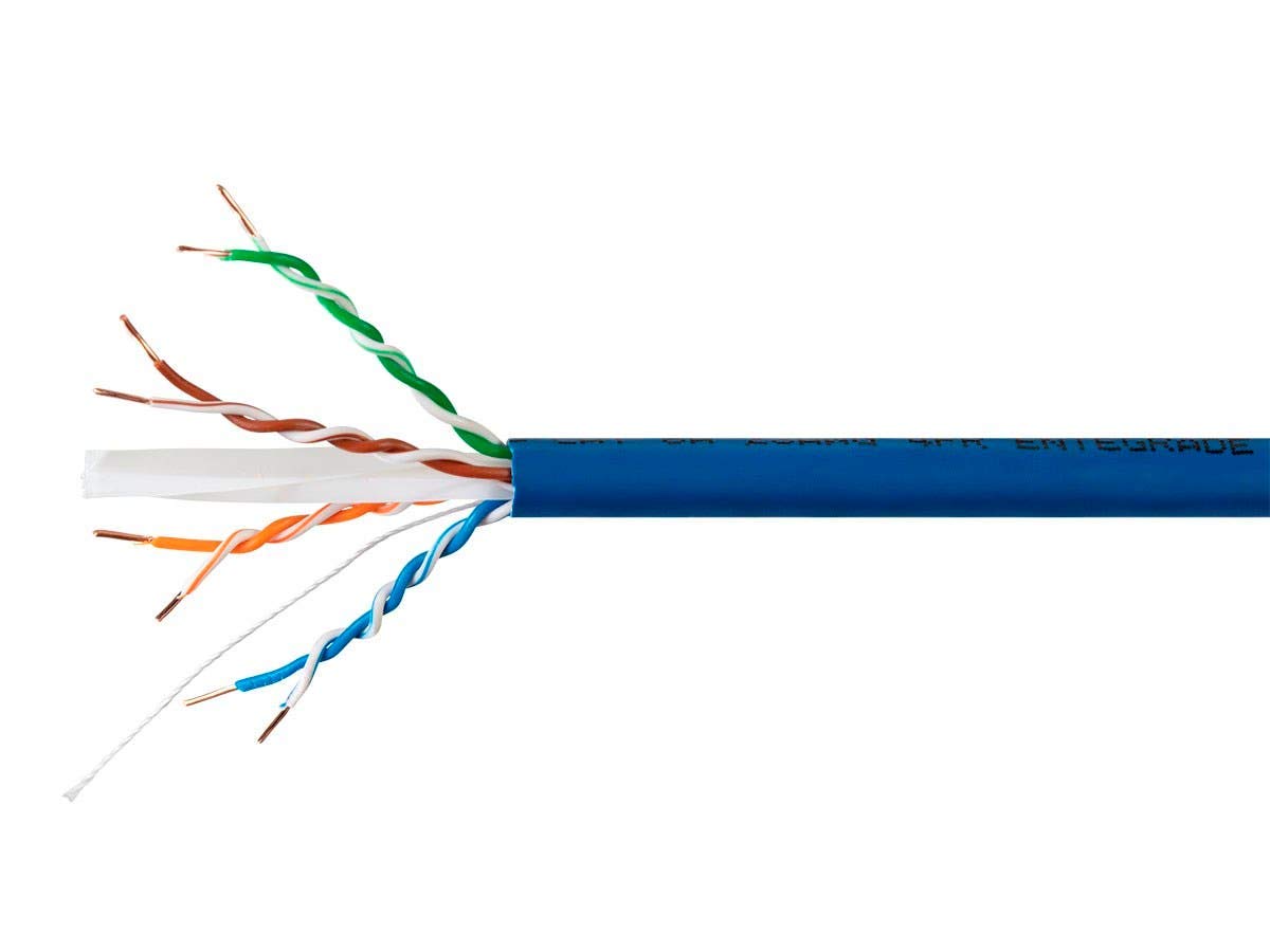 Monoprice Cat6A Ethernet Cable 1000ft - 23AWG Solid Bare Copper, 650MHz, UTP, CMR Riser-Rated, 10Gbps Network Cable for High-Speed Internet, Gaming, Office & Home Networking - Flame Retardant, Blue Spool