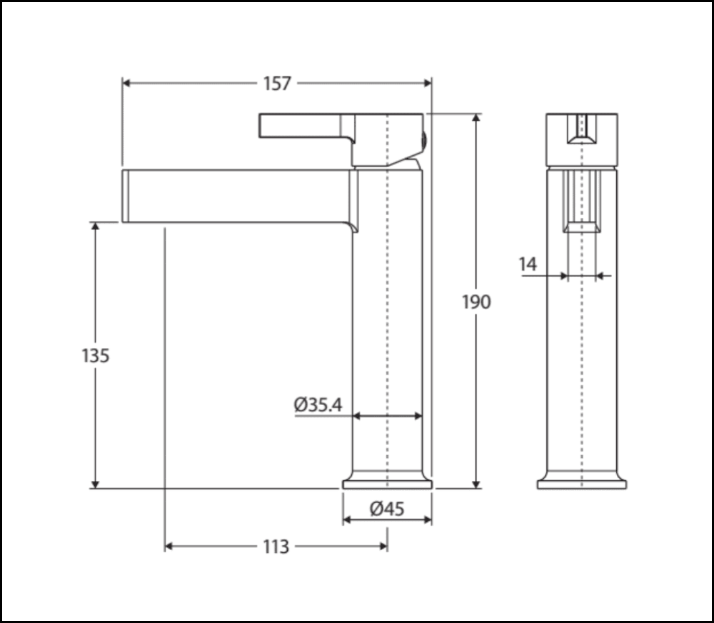 Fienza Sansa 229103BN Brushed Nickel Bathroom Sink Faucet - Modern Waterfall Basin Mixer for Vanity, Powder Room & Guest Bath Installation