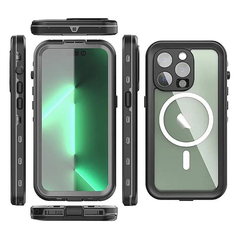 Waterproof iPhone Cases for Apple iPhone 7/8/X/11/12/13/14 Pro Max - Shockproof & Dustproof Protective Cover for Swimming, Hiking & Outdoor Activities