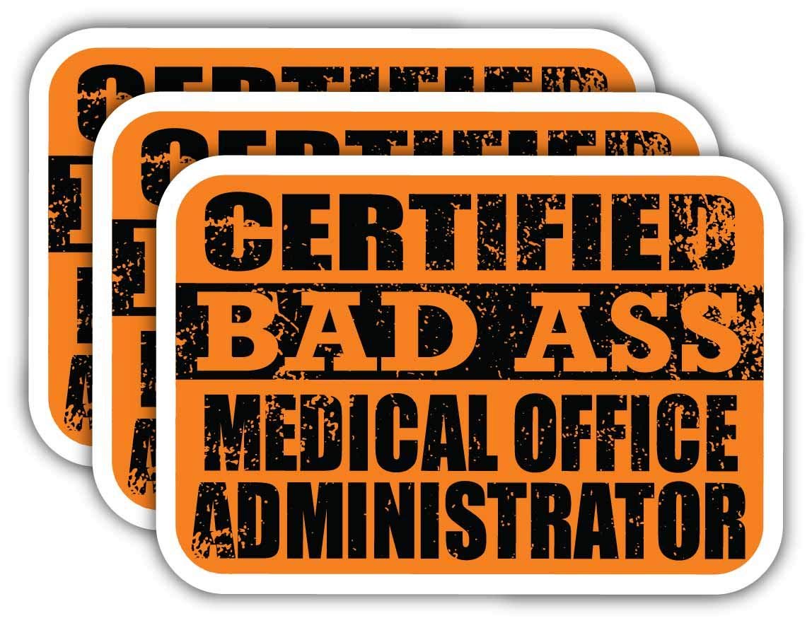 Certified Medical Office Admin Stickers - Funny Job Gift for Laptops & Cars