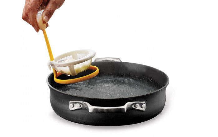 Chef'n Yolkster Egg Poacher - Perfect Silicone Egg Cooker for Poached Eggs - Ideal for Breakfast, Brunch & Healthy Cooking at Home