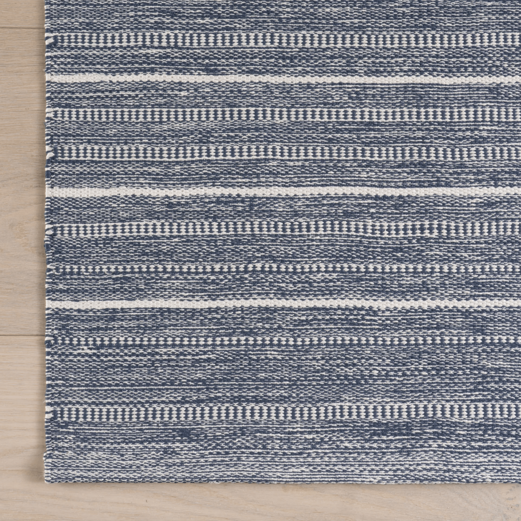 Handwoven Skipper Stripe Indoor/Outdoor Rug - Navy Blue | Perfect for Patio, Living Room & Bedroom Decor