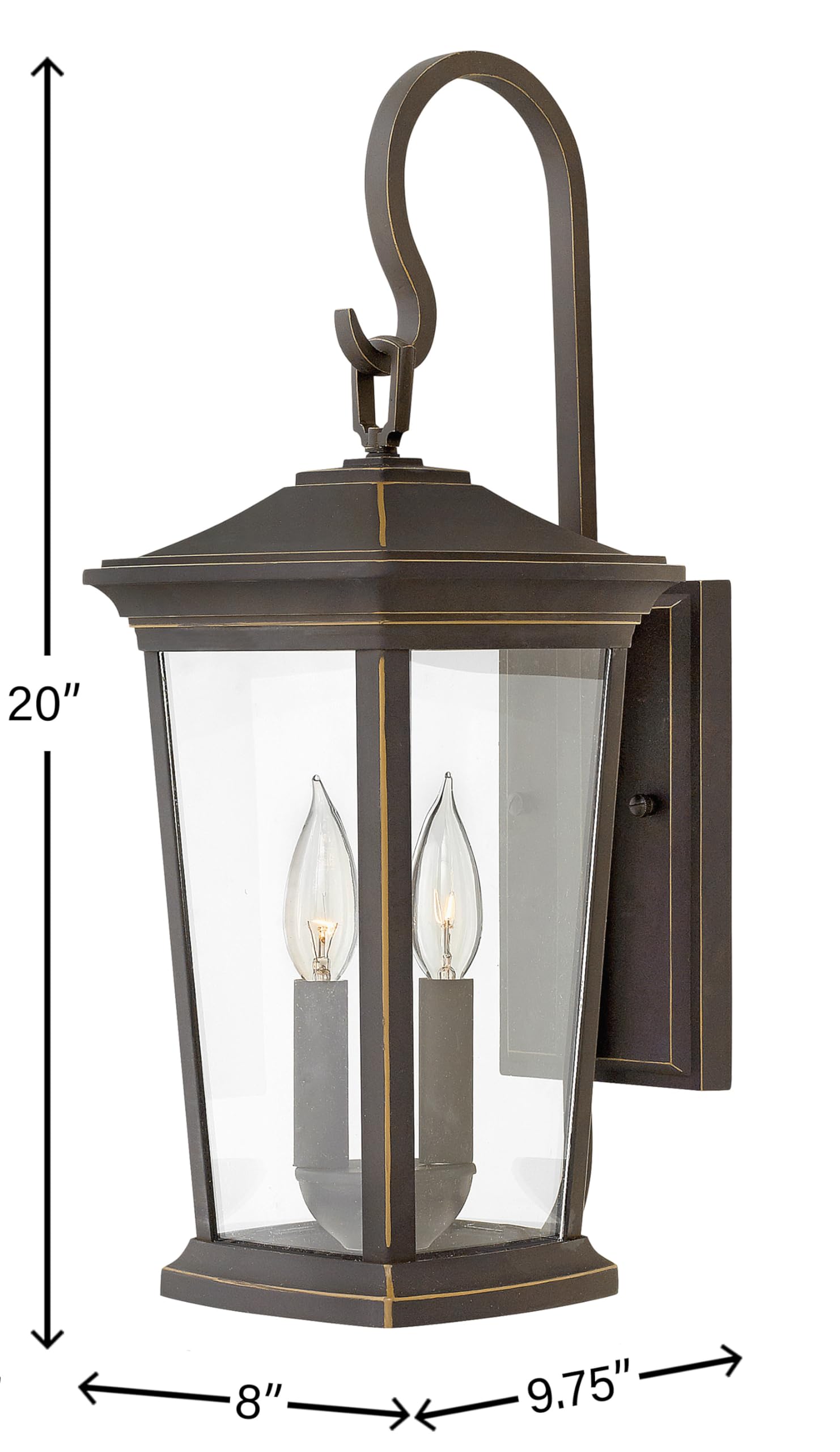 Hinkley Bromley Collection Two Light 4W LED Wall Sconce - Oil Rubbed Bronze Finish for Bedroom, Hallway & Outdoor Lighting
