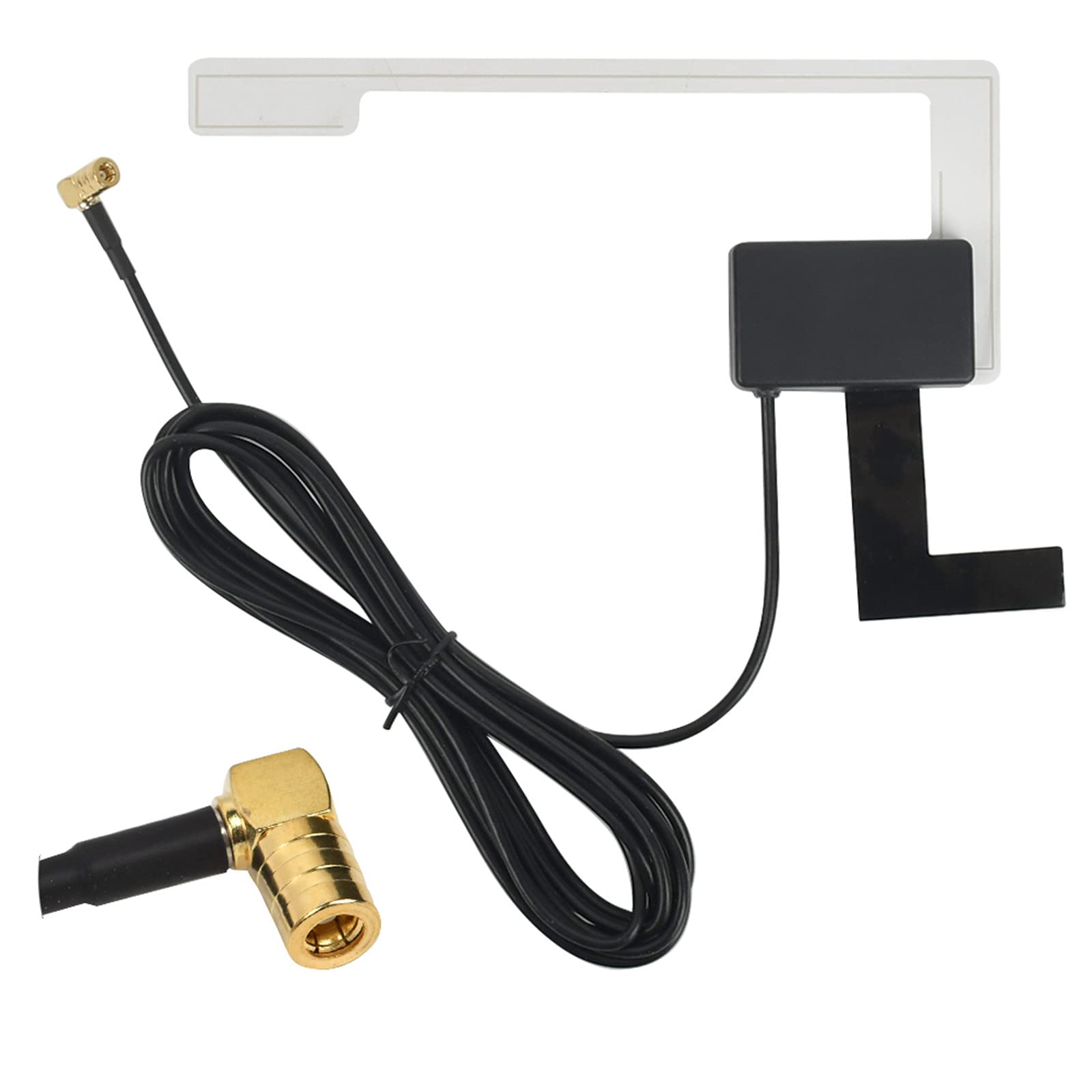Pioneer Clarion Kenwood Alpine JVC DAB Car Radio Antenna SMB Adapter with 300CM Cable and Mount - Universal Car Stereo FM/AM/DAB Radio Signal Booster for Enhanced Audio Quality While Driving