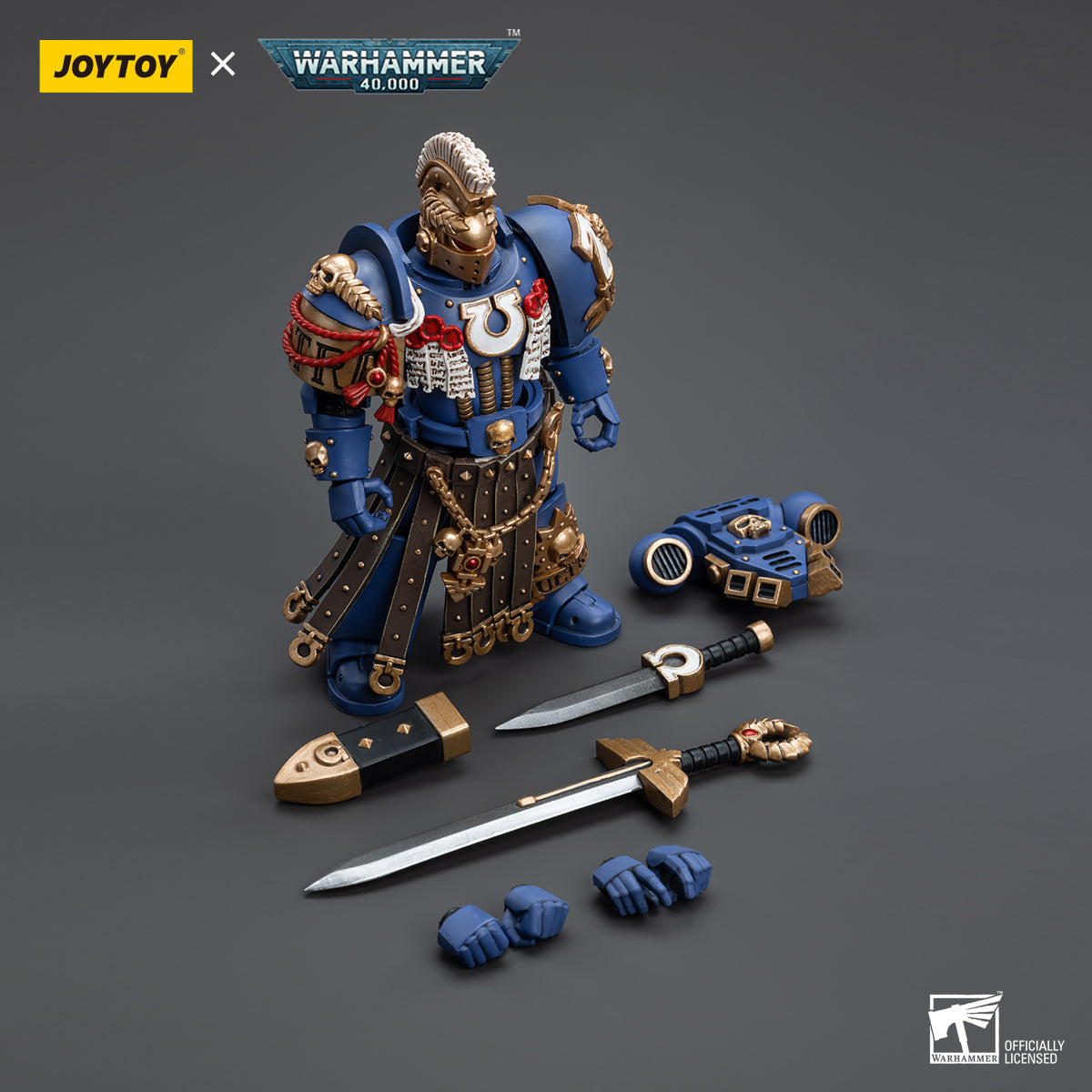 1/18 JOYTOY Warhammer 40K Ultramarines Honour Guard Action Figure Set (4pcs) - Perfect for Collectors, Tabletop Gaming & Display