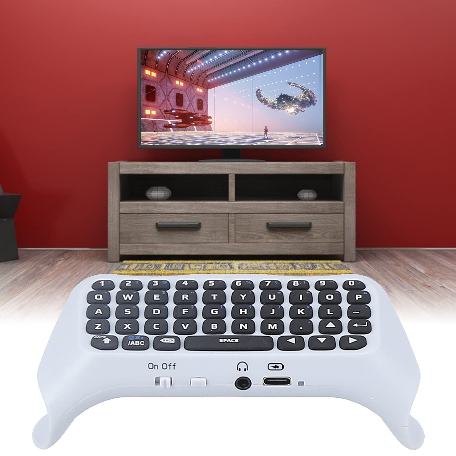 VBESTLIFE Wireless Controller Keyboard for PS5 - Mini Bluetooth Gamepad with Built-in Speaker | Perfect for Gaming, Streaming & Chatting on Playstation 5 Console