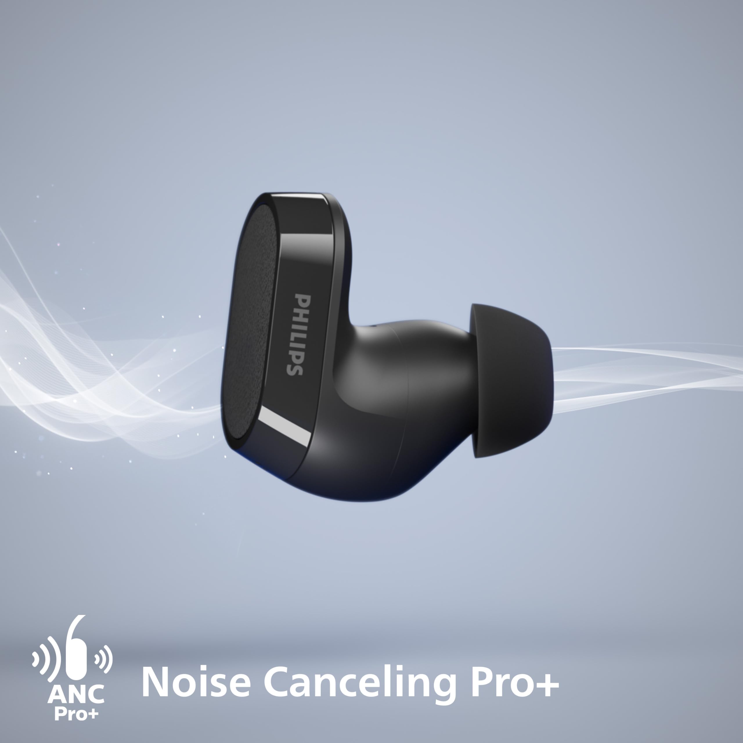 PHILIPS Fidelio T2 Active Noise Cancelling Wireless Earbuds - 40H Playtime, Crystal Clear Calls, Alexa/Google Assistant Compatible Bluetooth Headphones (Black) - Perfect for Commuting, Workouts & Travel
