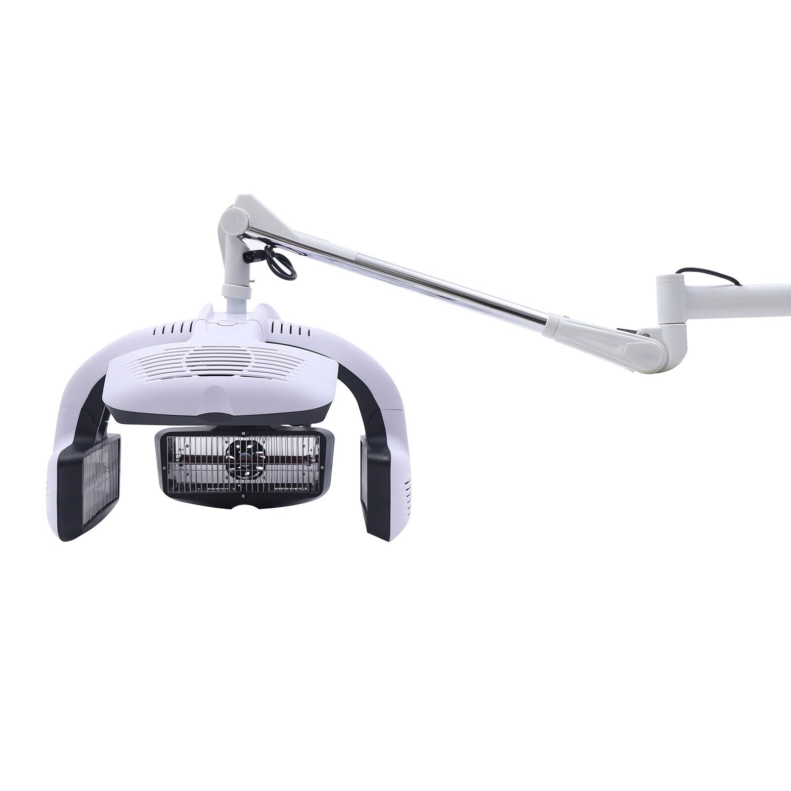 Professional 1250W Wall Mounted Hair Dryer with LCD Display & Adjustable Swing Arm - 110V Salon Hair Hood Dryer for Hair Styling & Processing - Perfect for Home & Salon Use