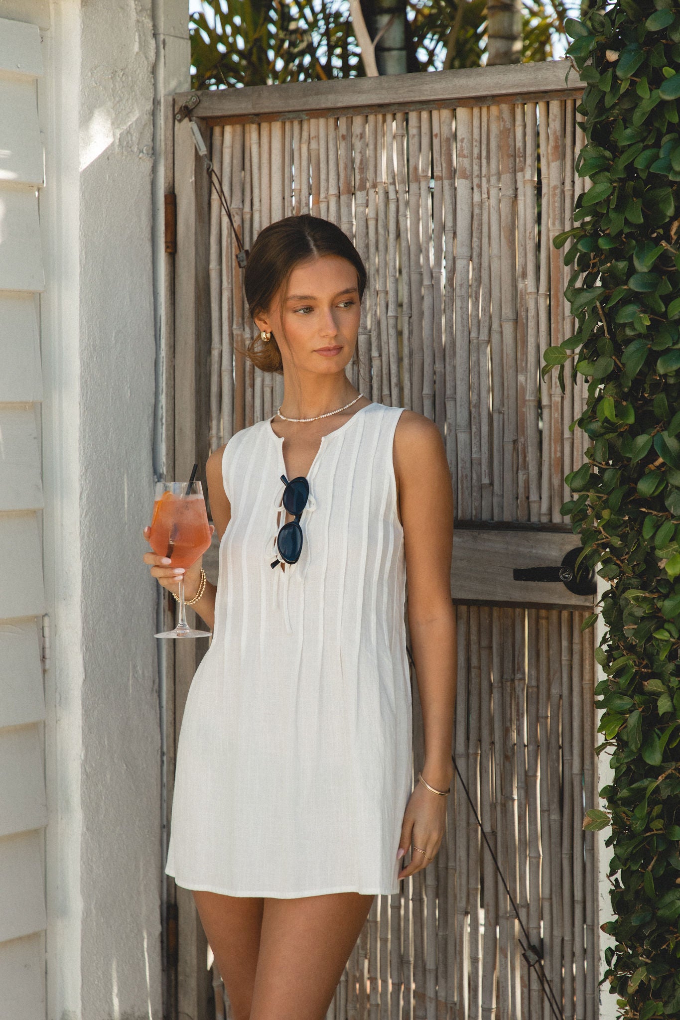 Winnie Woven Cotton Mini Dress for Women - Summer Casual Flowy Short Sleeve A-Line Dress - Perfect for Beach, Vacation, and Date Night Outfits
