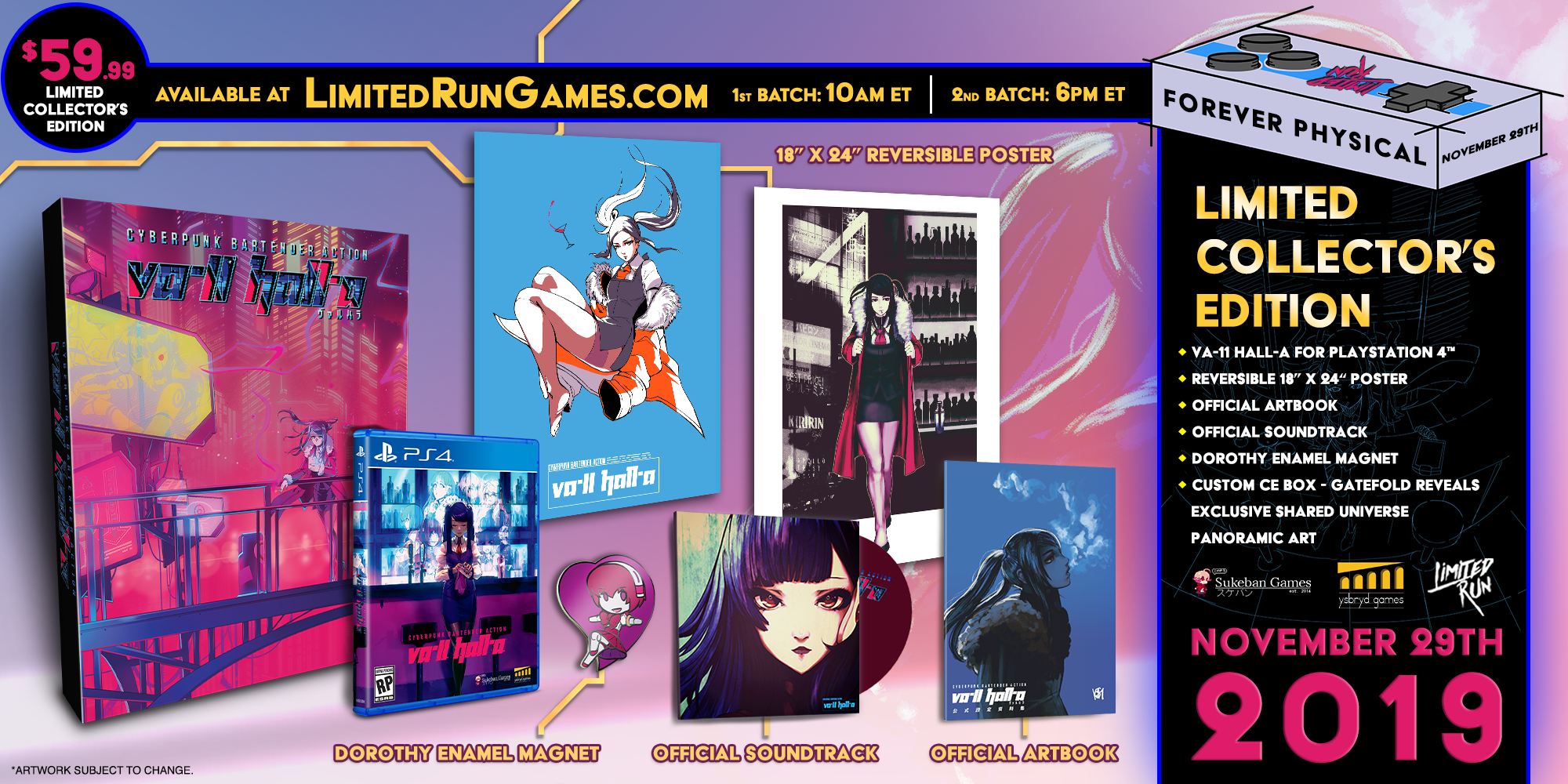 VA-11 HALL-A Collector's Edition for PS4 - Limited Run #314 - Cyberpunk Bartending Game with Exclusive Content - Perfect for Gaming Collectors and Cyberpunk Fans