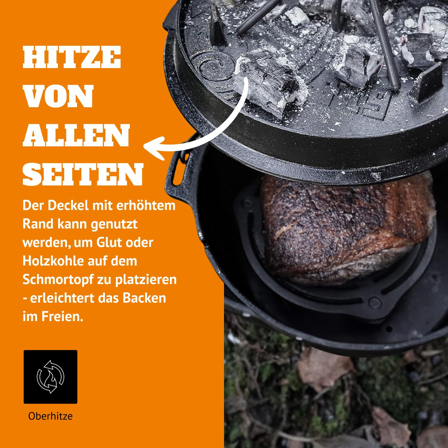 **Petromax Pre-Seasoned Cast Iron Dutch Oven – 5.8 Quart Camping & Kitchen Cookware for Even Heat Distribution – Perfect for Outdoor Campfire Cooking, Baking, and Home Kitchen Use**    *(Ideal for Stews, Bread, Roasts, and Dutch Oven Recipes – Great for Camping, Backyard BBQs, and Homemade Meals!)*