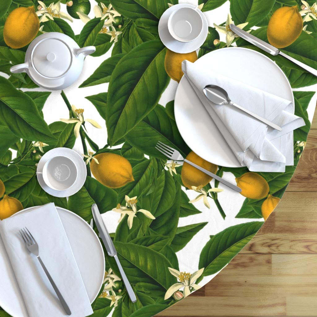 Custom Lemon Botanical Vintage Tropical Floral Leaves Print 70