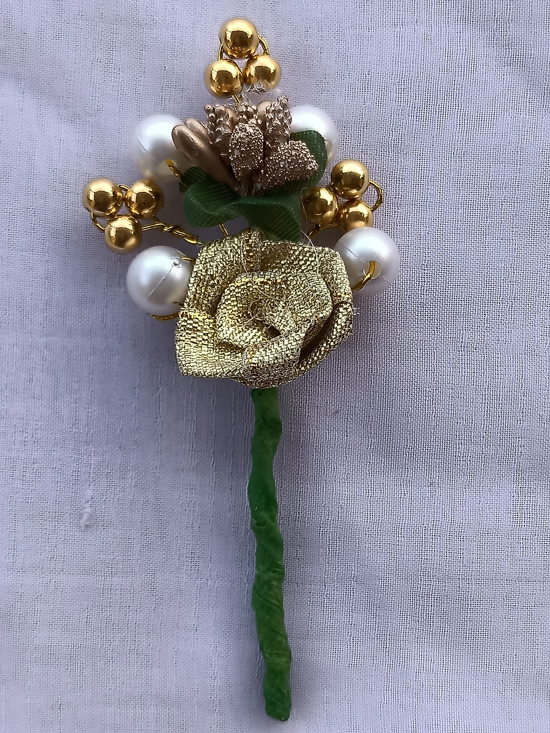 8Pcs Gold Flower Juda Bun Hair Pins - Elegant Hair Accessories for Weddings, Parties & Everyday Styling