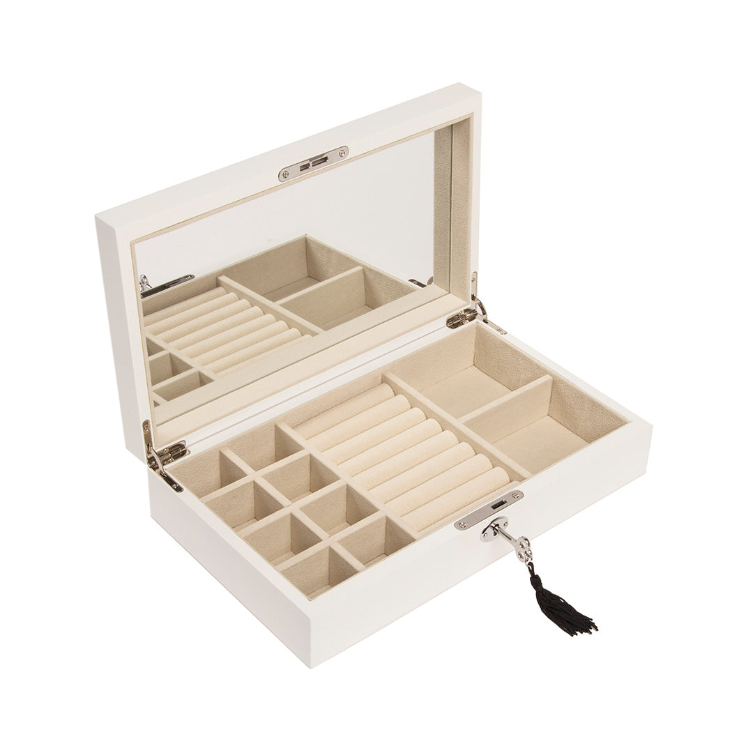 Lacquer Jewelry Box - Elegant Handcrafted Wooden Jewelry Organizer for Necklaces, Rings & Earrings - Perfect for Home Decor, Gift Giving & Travel Storage