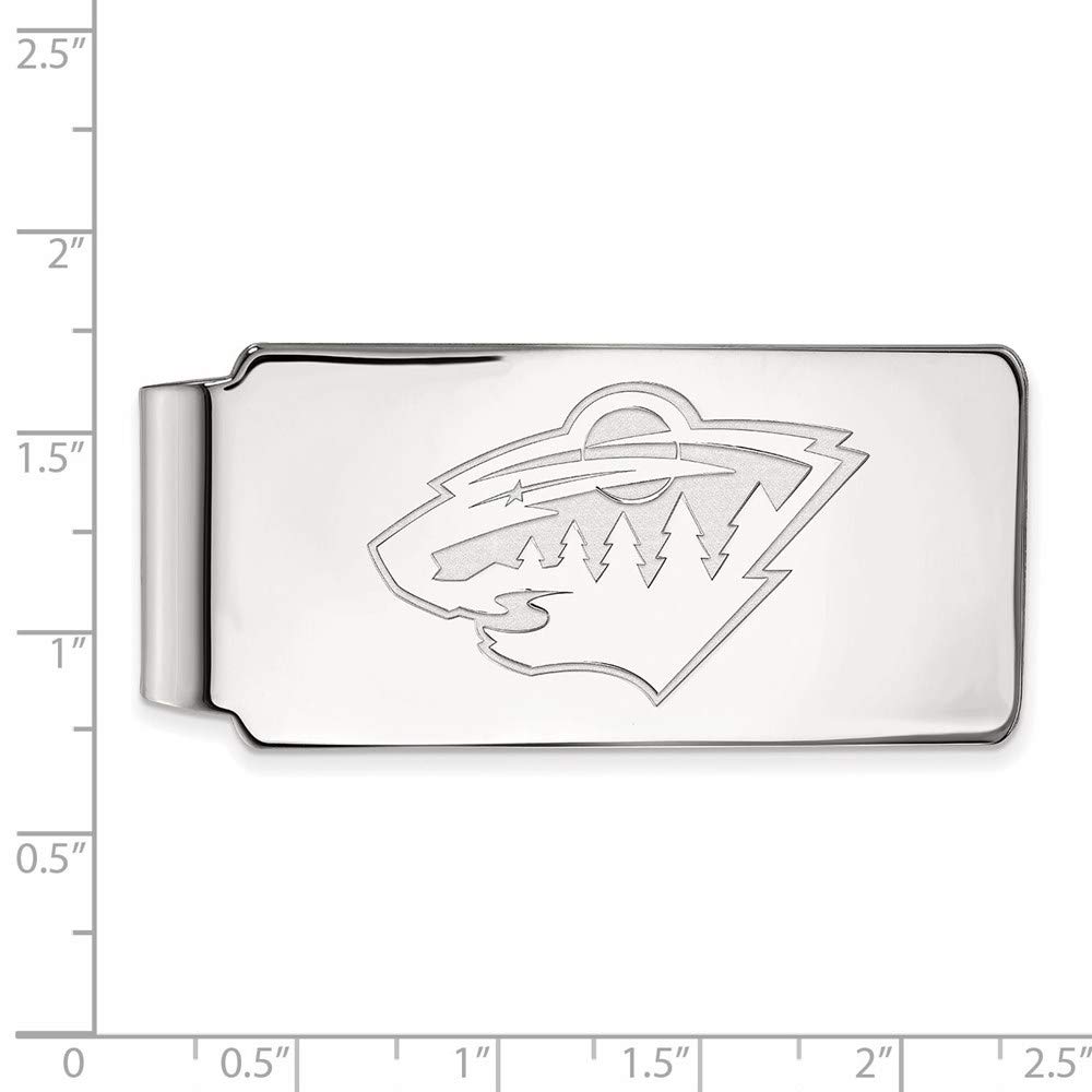 Minnesota Wild NHL Hockey Money Clip - Premium Sterling Silver Gift for Men - Perfect for Fans, Collectors & Everyday Carry