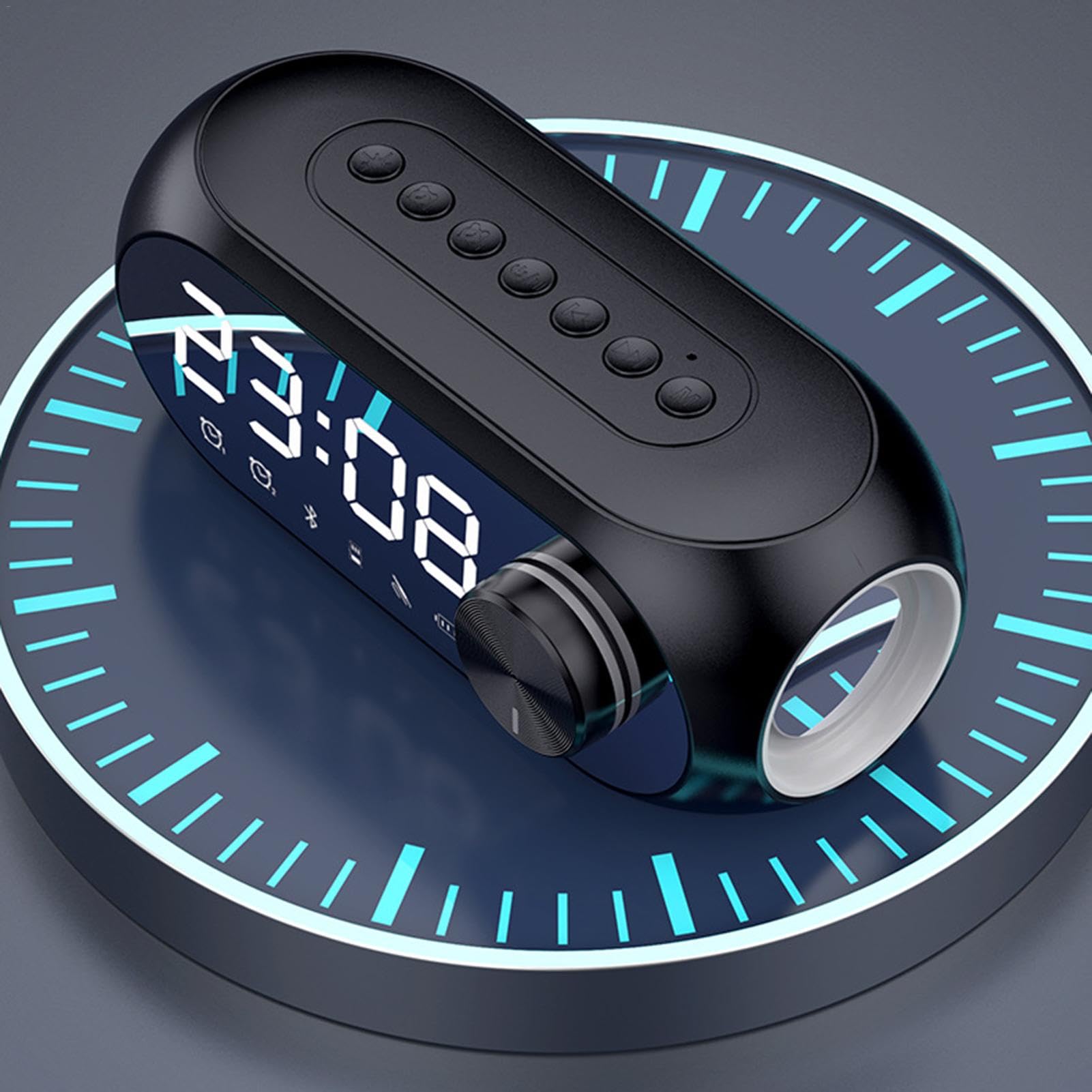 Wireless Speaker with Digital Clock & Sleep Timer - USB Rechargeable Bluetooth Speaker with LED Display, Alarm & Snooze Function | Perfect for Bedroom, Office, and Relaxation