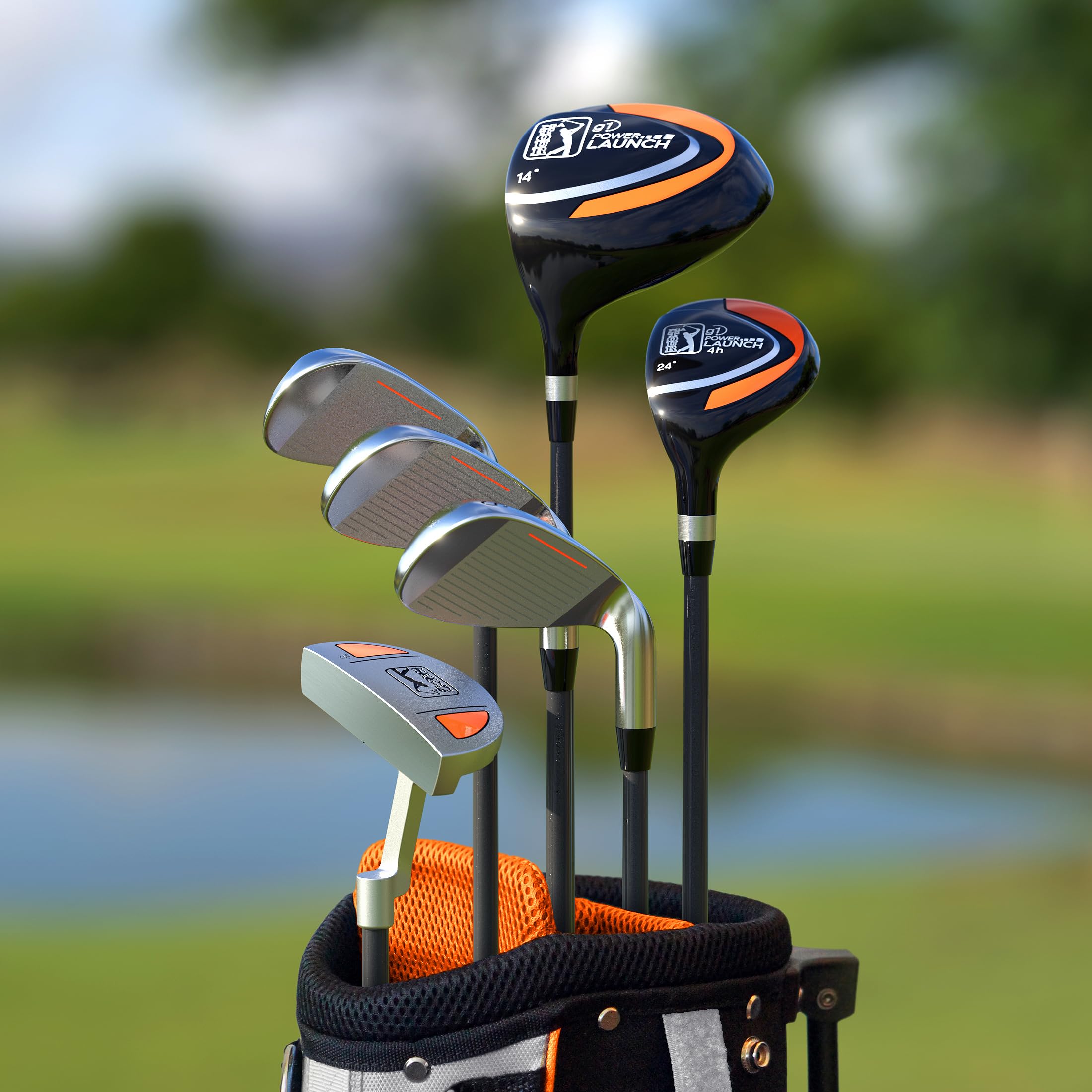 **PGA TOUR Youth Golf Club Set for Kids Ages 8-12 (4’8”-5’2”) & 12+ (5’2”+) – Right & Left Handed Junior Golf Clubs with Lightweight Stand Bag, Mallet Putter, Hybrid & Driver – Perfect for Beginners, Practice & Junior Tournaments**