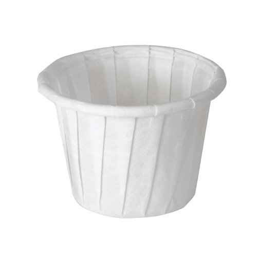 Solo 075-2050 4oz White Treated Paper Pleated Souffle Portion Cups - 20 Packs (250 Cups per Pack) - Perfect for Desserts, Condiments & Party Serving - Disposable Food Containers for Catering, Restaurants & Home Use