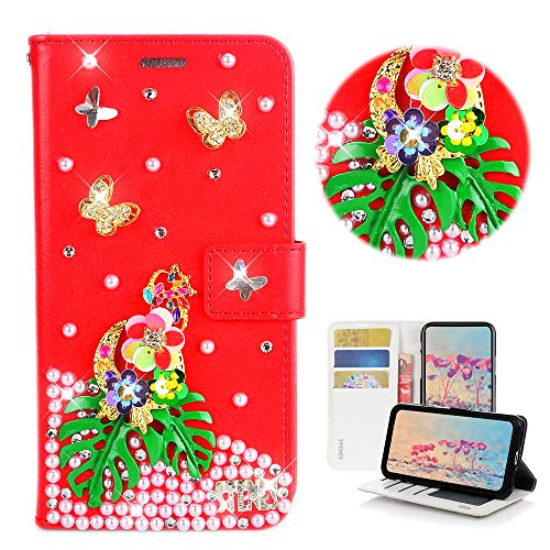 Flowers Leaf Butterfly Floral / Red