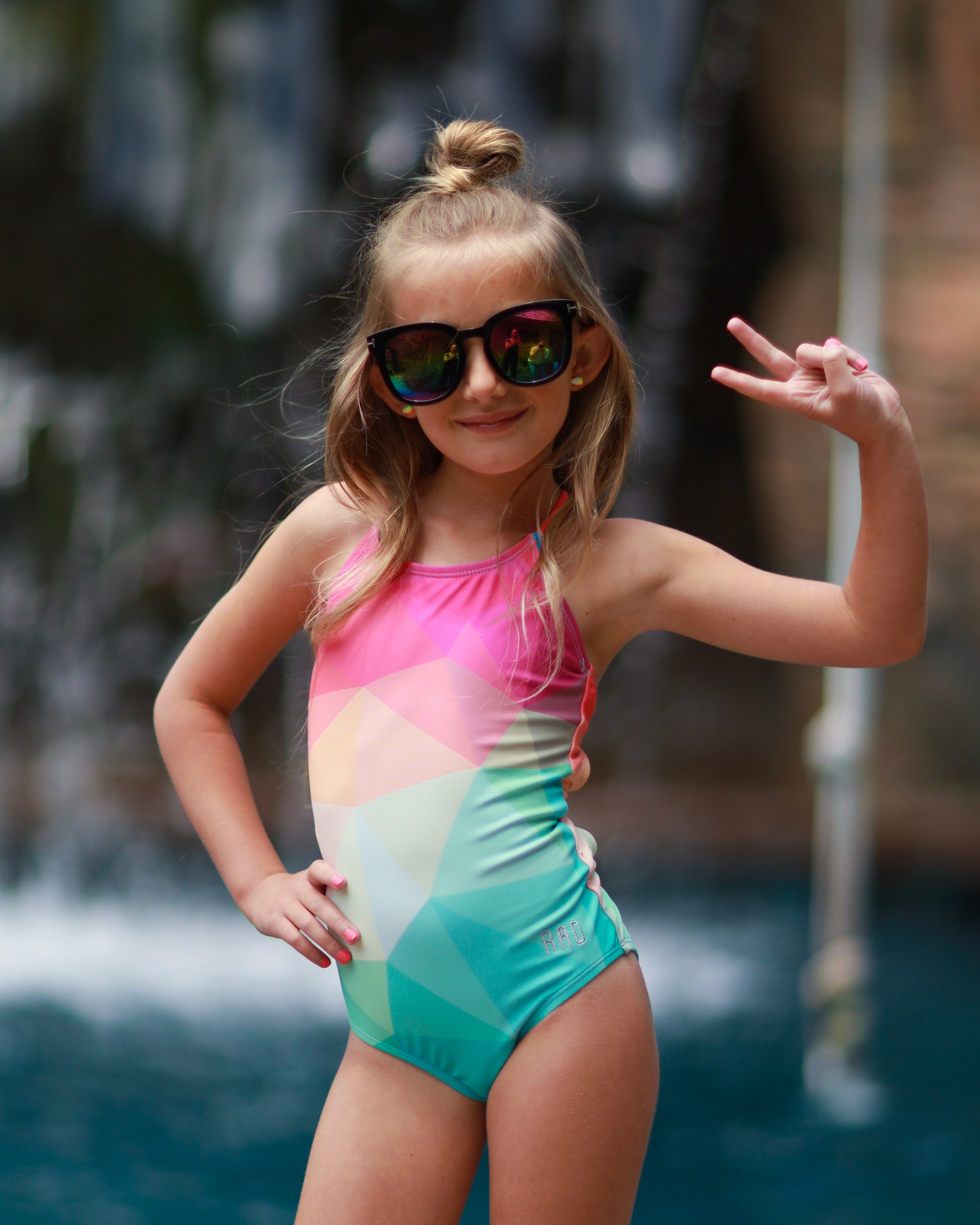 Josie Multi-Colored One Piece Swimsuit for Little Girls - $32 - Perfect for Beach, Pool, and Summer Vacations
