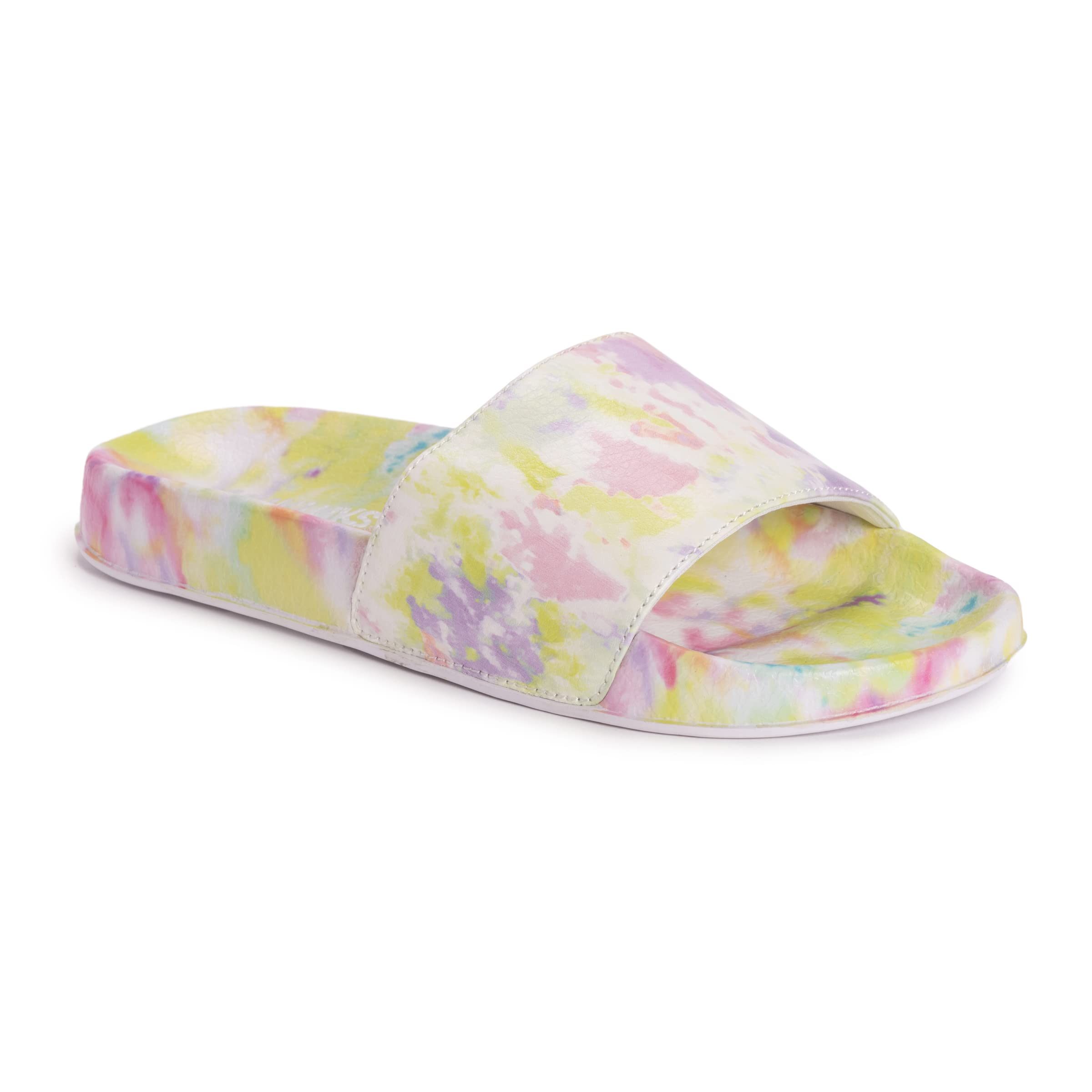 MUK LUKS Women's Comfortable Pool Slide Sandals - Soft Cushioned Slippers for Beach, Pool Party, and Summer Vacation Outfits
