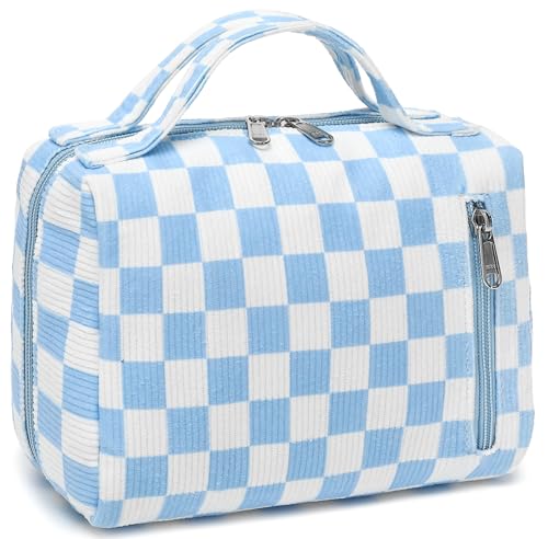 Corduroy Checkered Blue