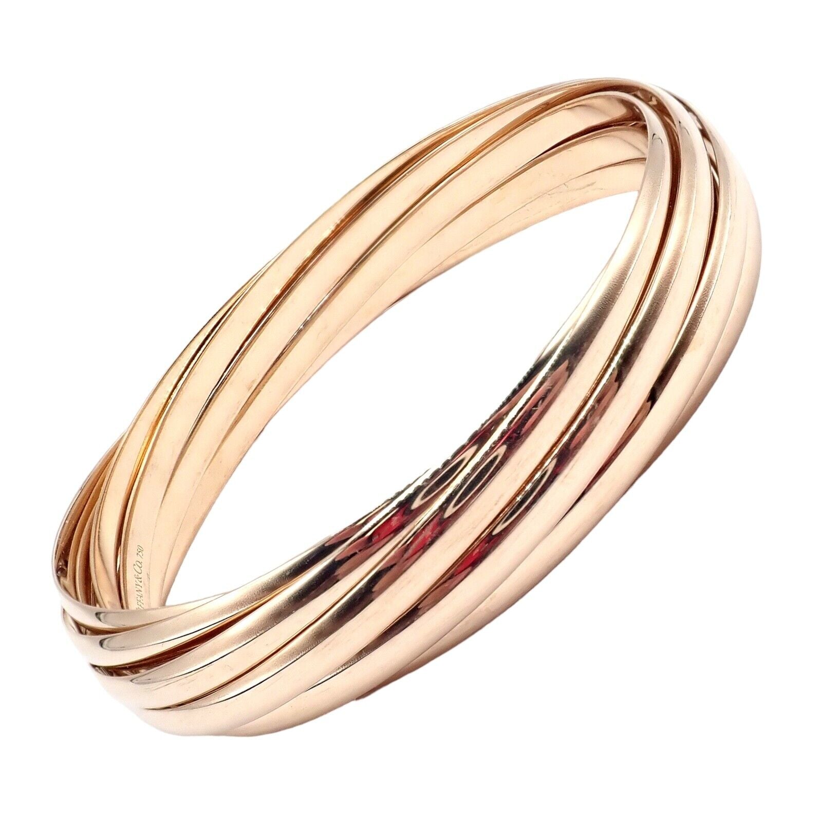 Authentic Tiffany & Co 18k Rose Gold 9 Row Melody Calife Picasso Large Bracelet - Luxury Jewelry Gift for Women, Perfect for Weddings, Anniversaries & Special Occasions