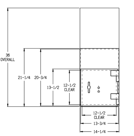 AMSEC 066795 00 Gooseneck Through The Wall Depository Safe - 36