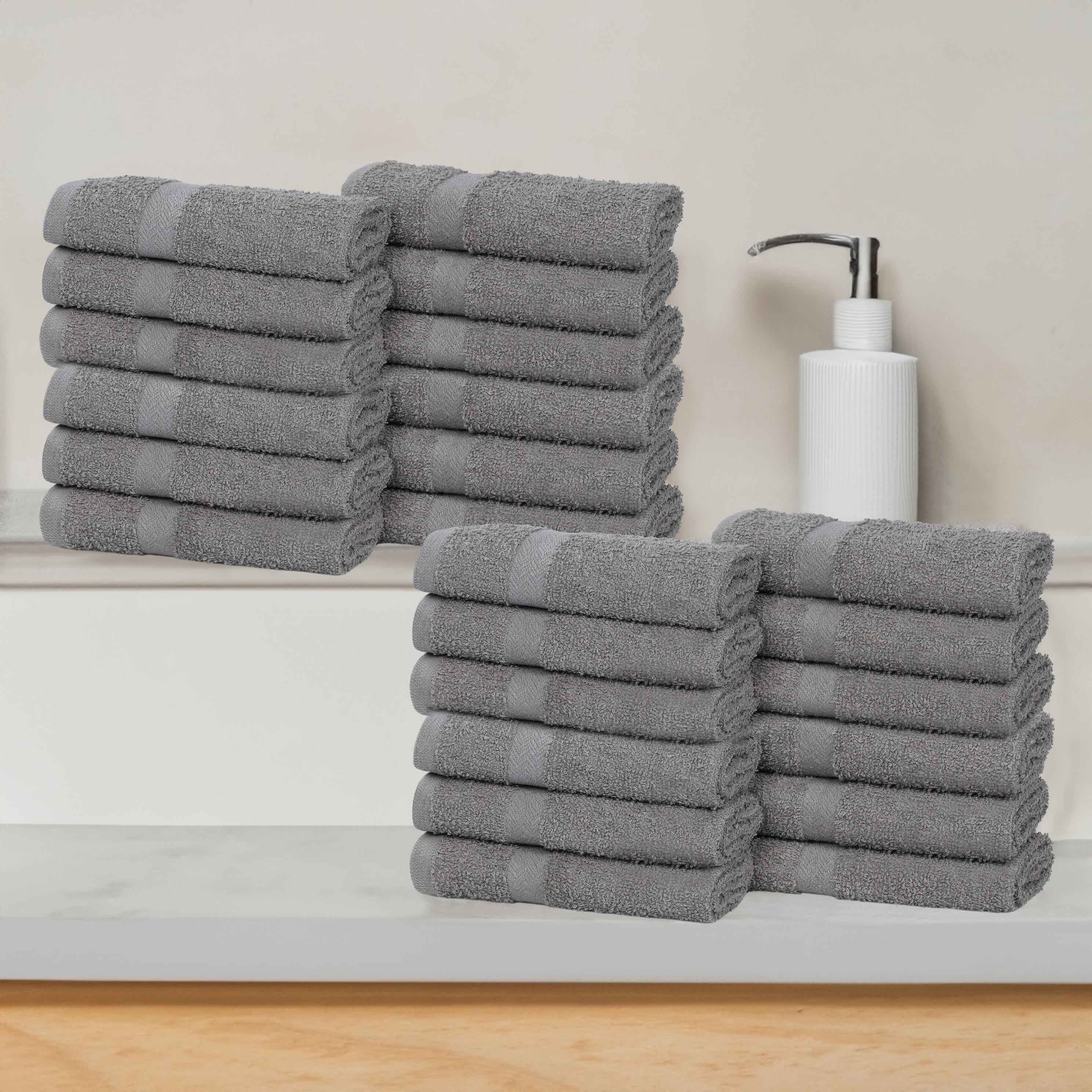 Franklin 100% Cotton Eco-Friendly 24-Piece Face Towel Set | Soft Absorbent Washcloths for Spa, Gym, Travel & Daily Skincare | Hypoallergenic Bath Towels