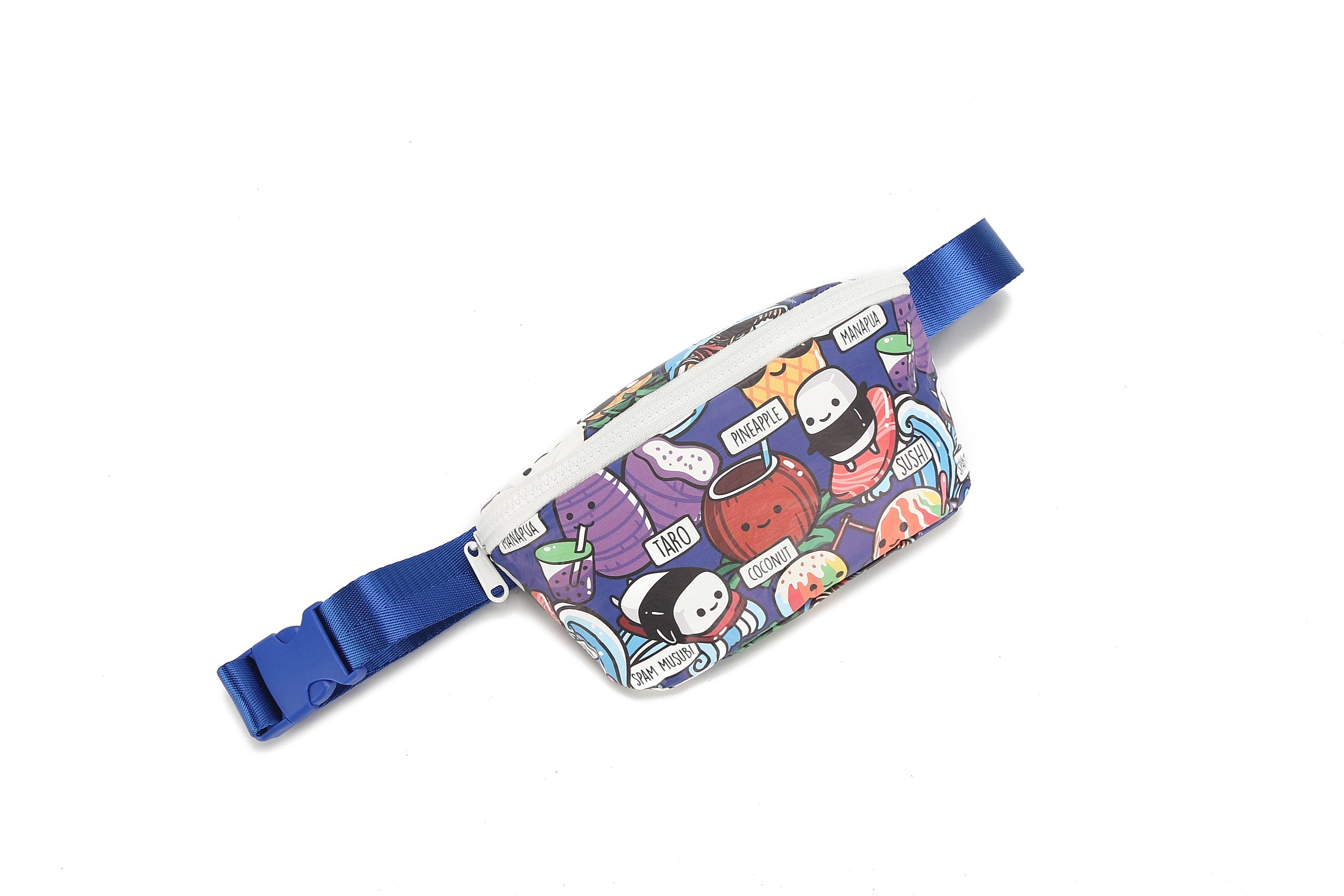 Trendy Fanny Pack Waist Bag - Wai Wai Craving Hawai'i Blue - Perfect for Travel, Hiking, and Outdoor Adventures