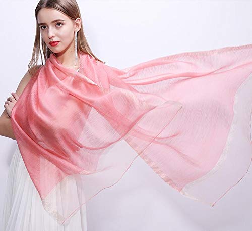 Women's Lightweight Silk Scarves - Elegant Shawls & Wraps for Evening Dresses, Summer Beach, Weddings | Perfect Gift for Her | Versatile for Office, Travel & Special Occasions