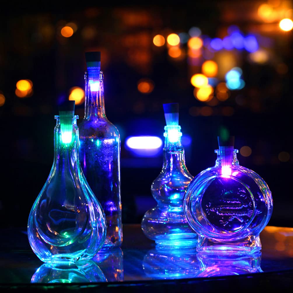 Rechargeable LED Cork Bottle Lights - USB Powered for Christmas & Halloween Decor