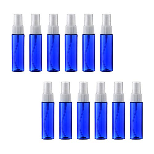 12 Pcs Empty PET Spray Bottles - Rustproof & Lightweight Blue Supplement Containers for Essential Oils, Cleaning Solutions & DIY Projects