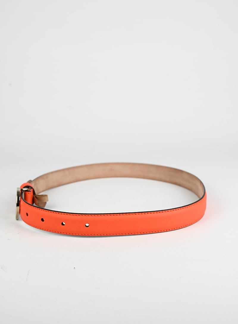 Authentic Gucci Leather Belt in Orange | Premium Italian Craftsmanship | Perfect for Casual & Formal Outfits
