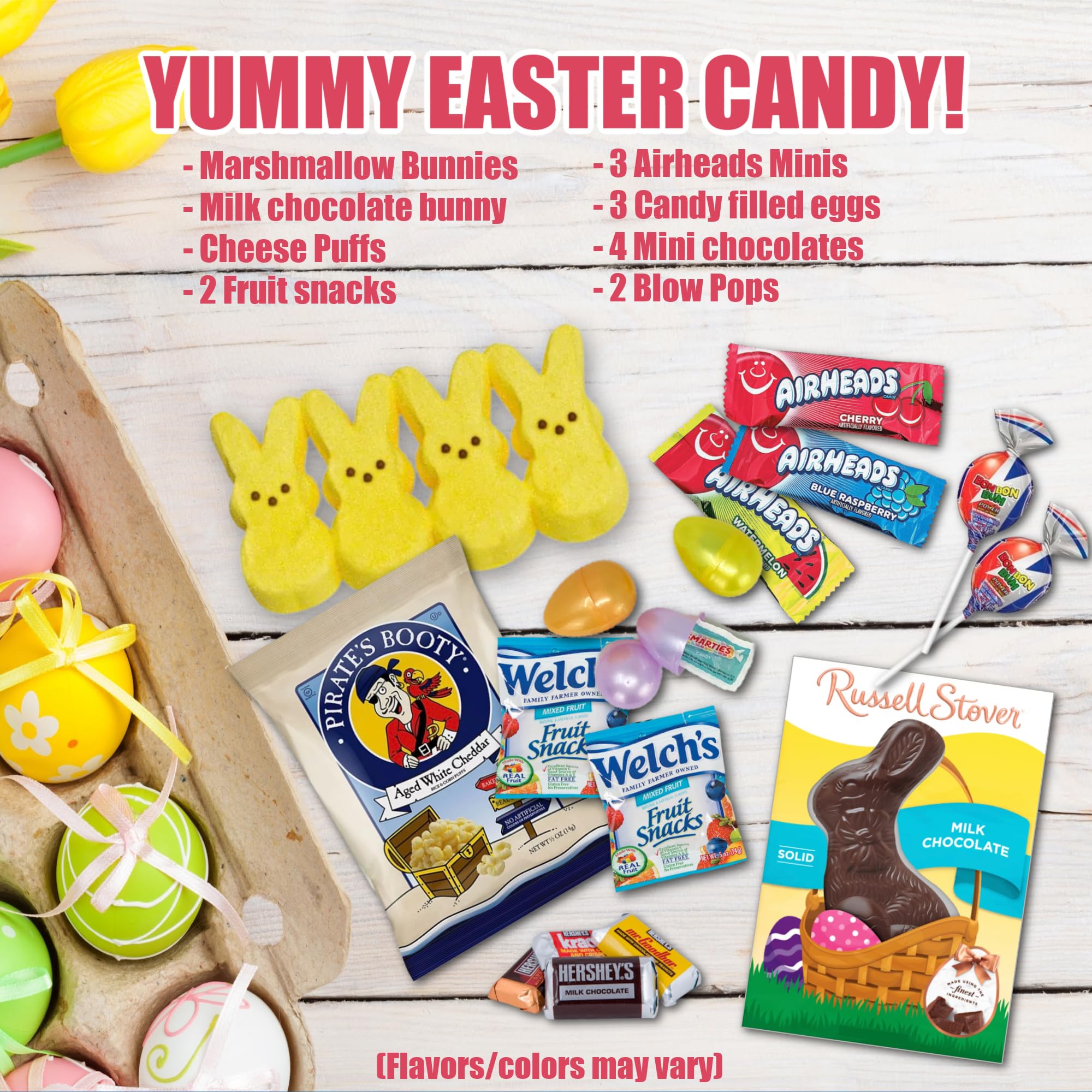 Easter Gift Basket for Kids - Prefilled with Easter Eggs, Candy & Chocolate - Cartoon Themed Easter Care Package for Boys & Girls - Perfect for Easter Celebrations, Party Favors & Holiday Gifts