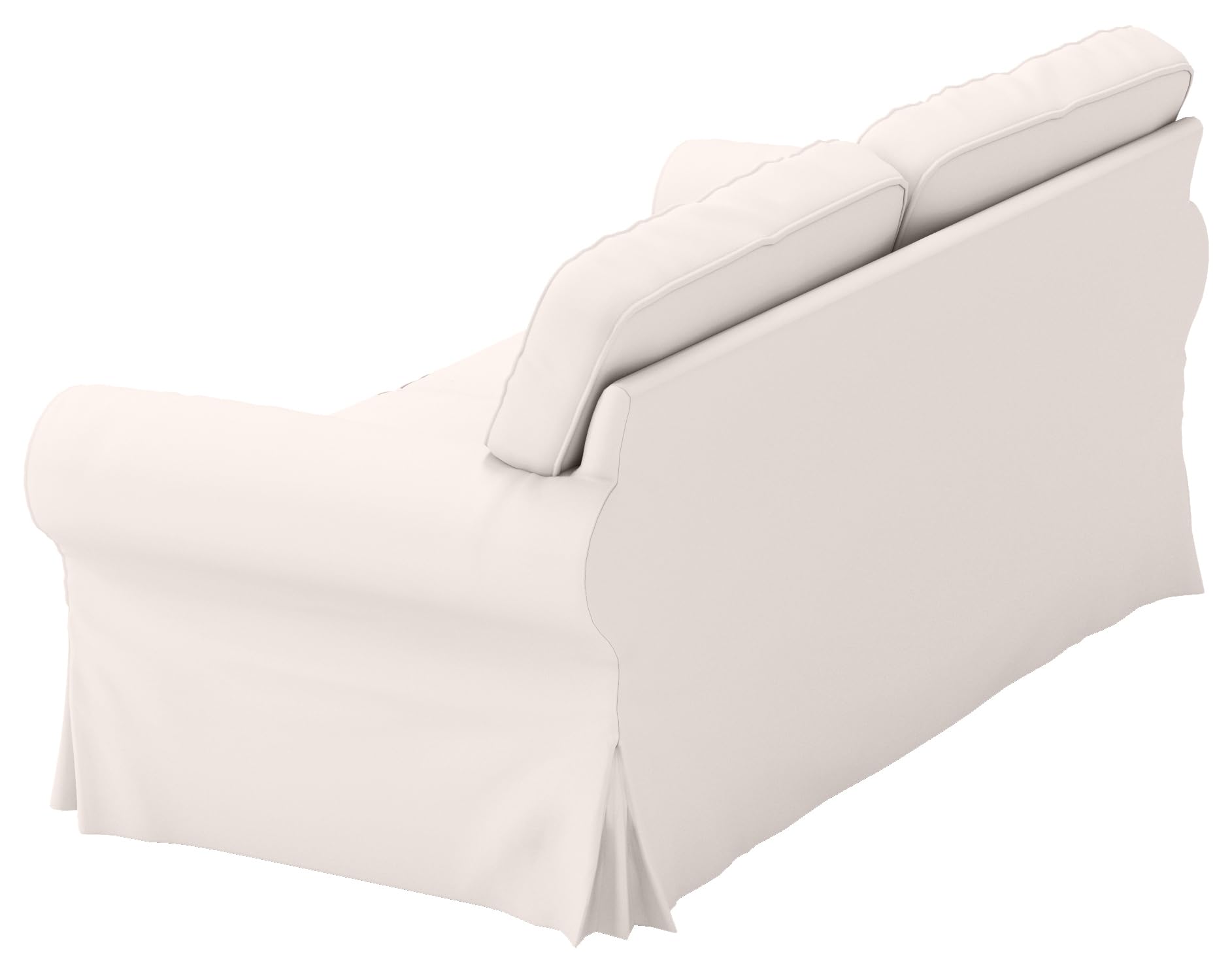 Custom-Made Polyester Flax Sofa Covers for IKEA Ektorp 2-Seat Loveseat | Beige Slipcovers | Perfect for Living Room, Bedroom & Home Decor Protection